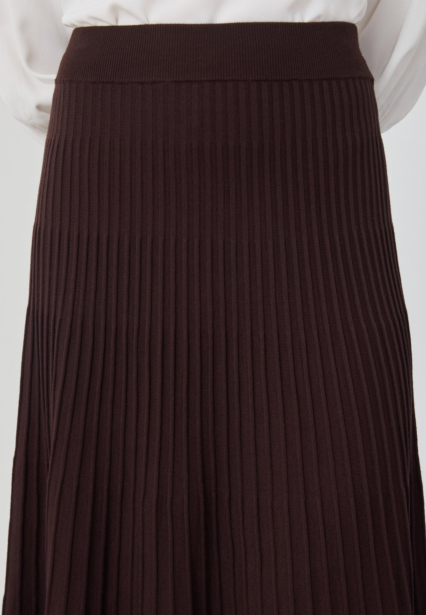 Anna Field KNITTED PLISSE - Pleated Skirt - Shaved Chochlate