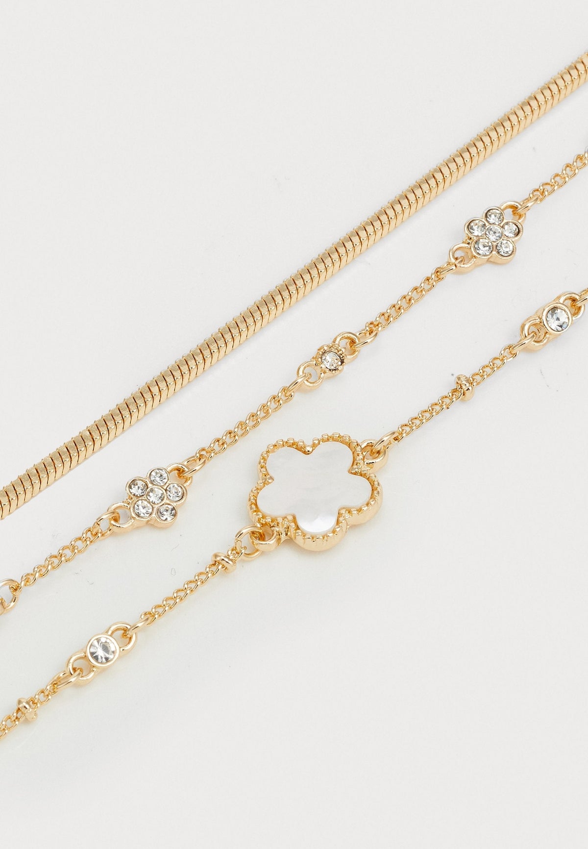 Anna Field 3 PACK - Bracelet - Gold-coloured