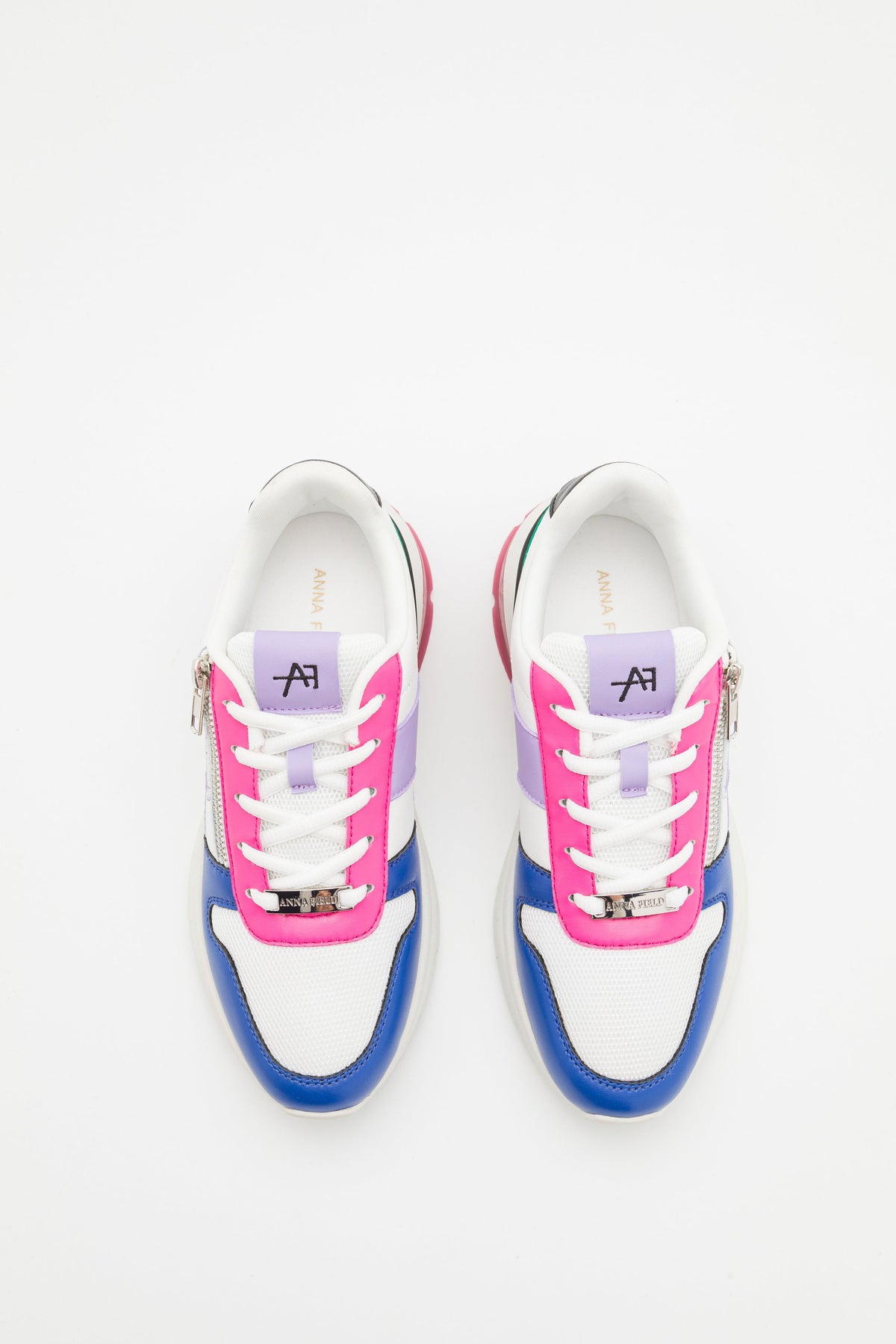Anna Field Leather- Trainers - White/Multi-Coloured