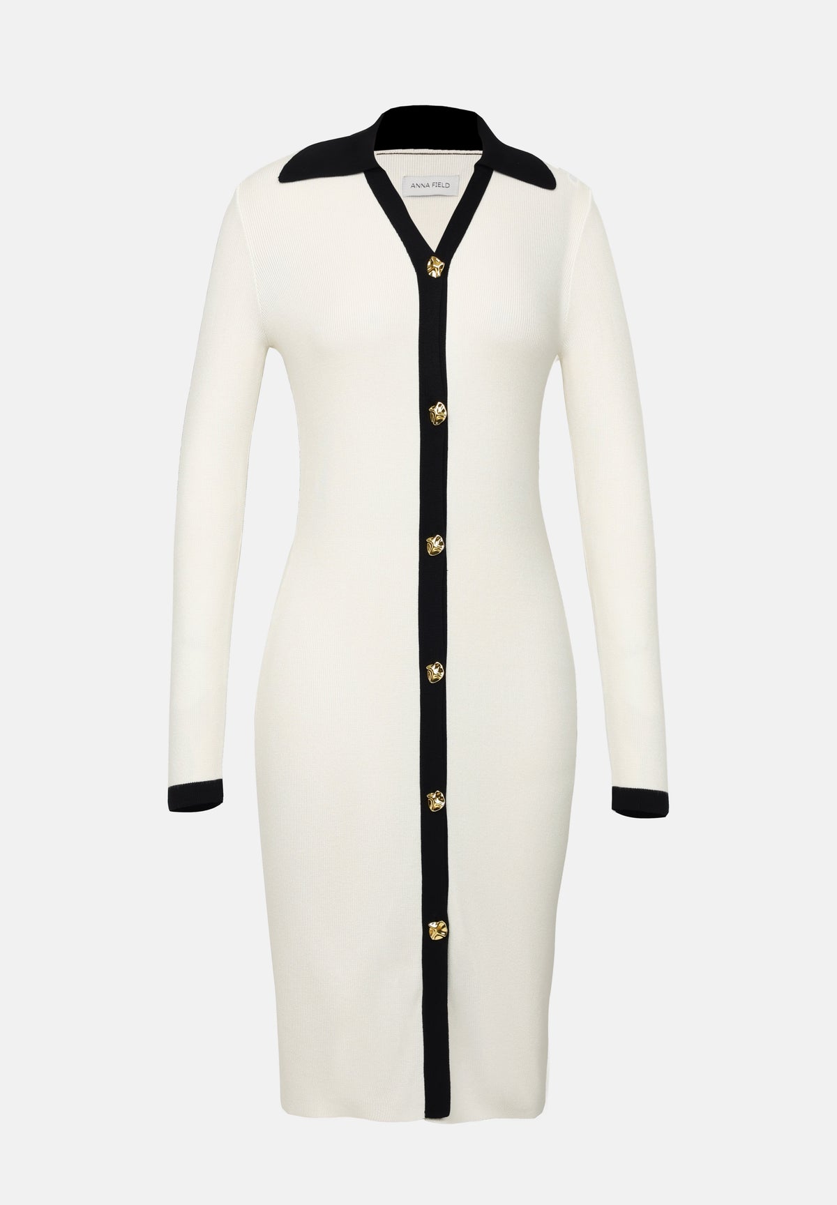 Anna Field Jumper Dress - Navy/ivory