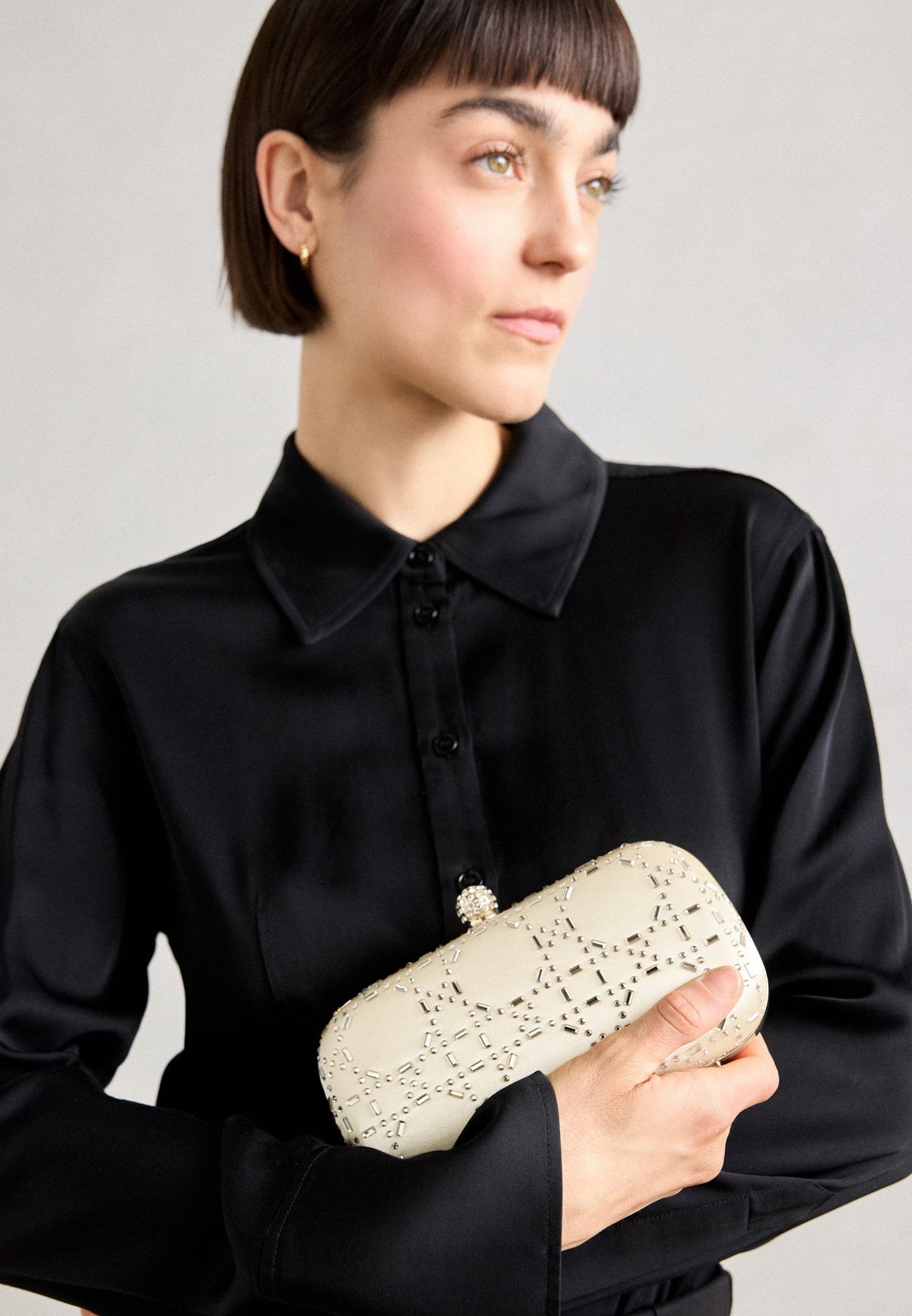 Anna Field Clutch - Beige/silver-coloured
