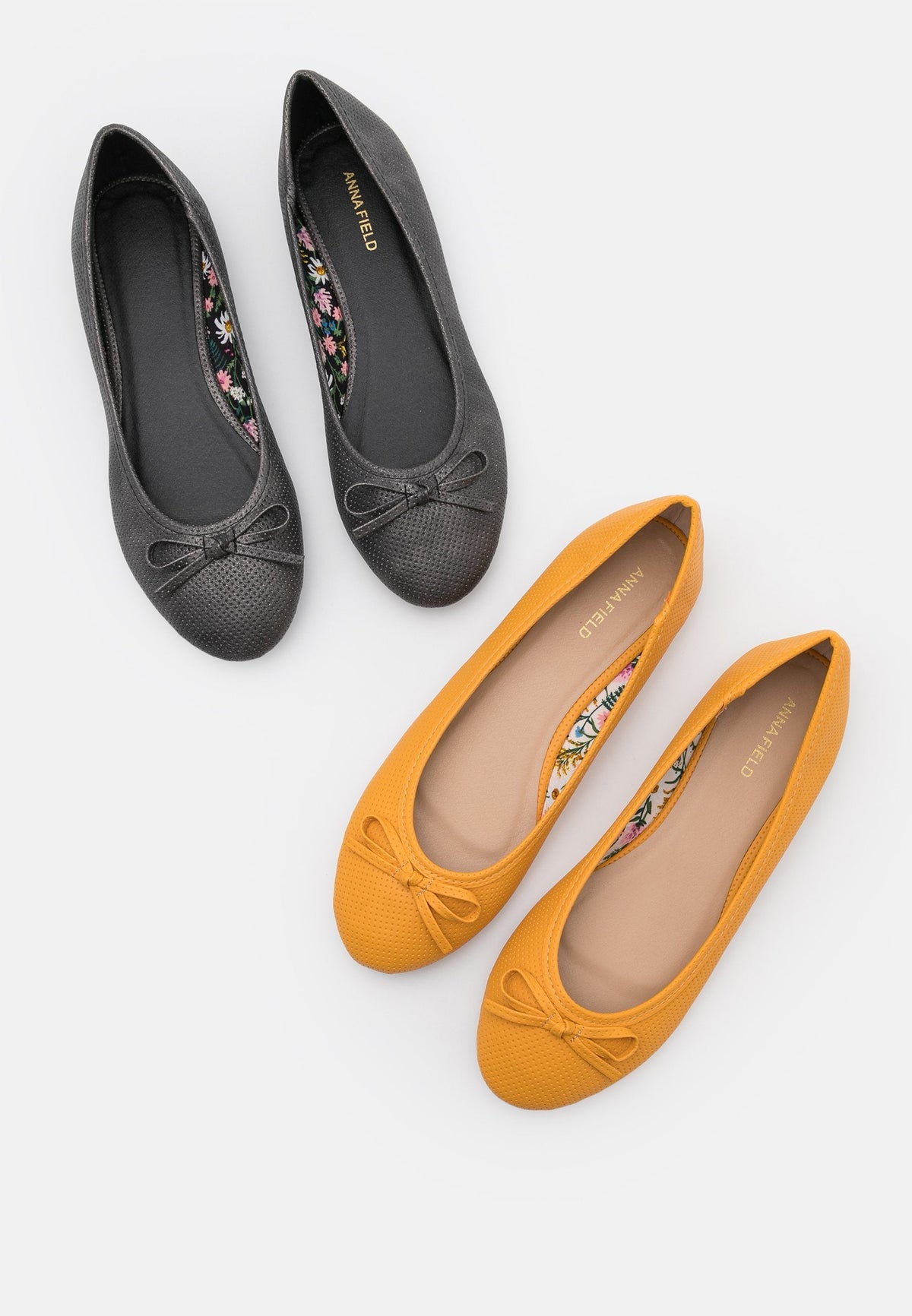 Anna Field 2 Pack - Ballet Pumps - Black/Yellow