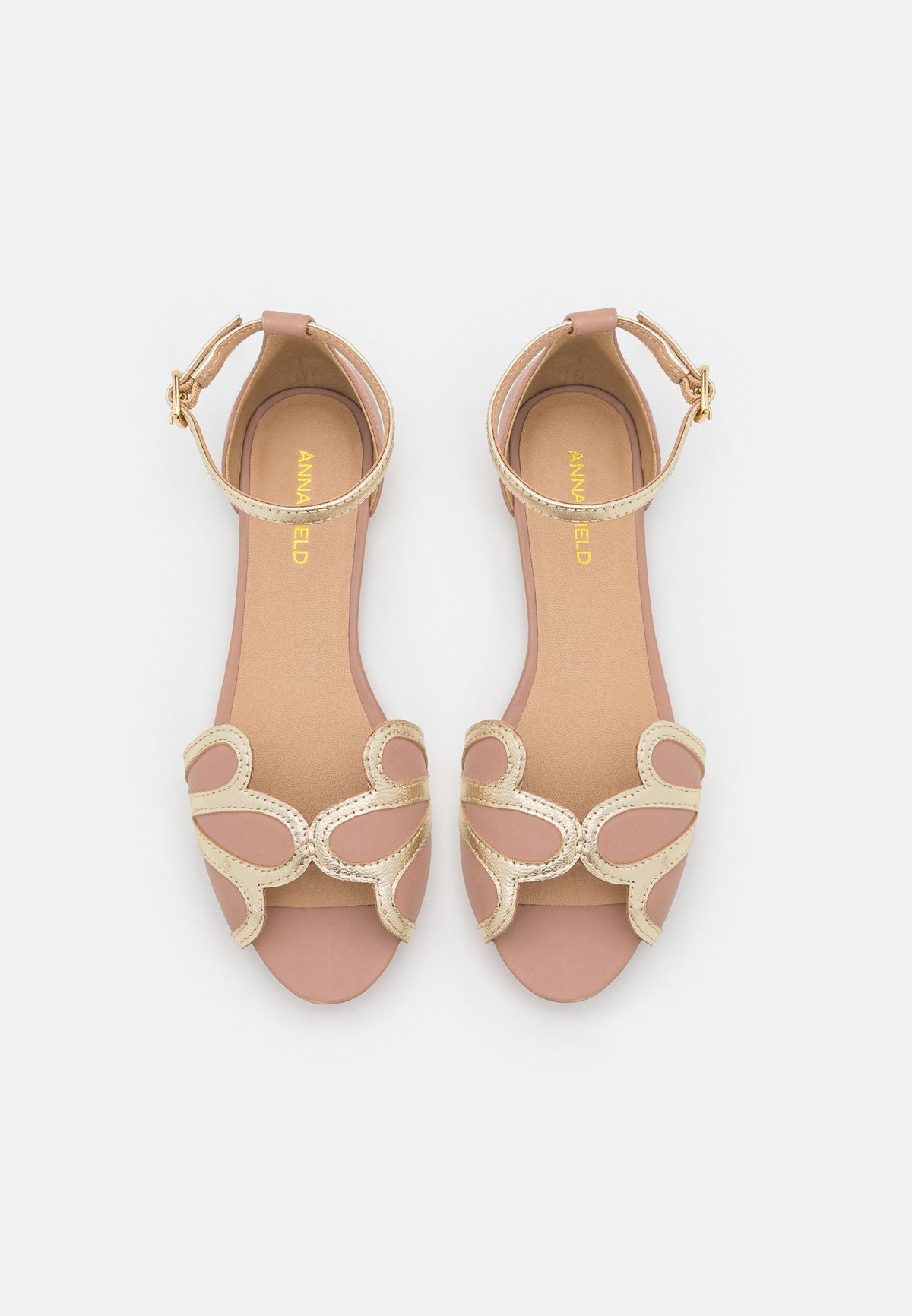 Anna Field Leather - Peeptoe Ballet Pumps - Light Pink