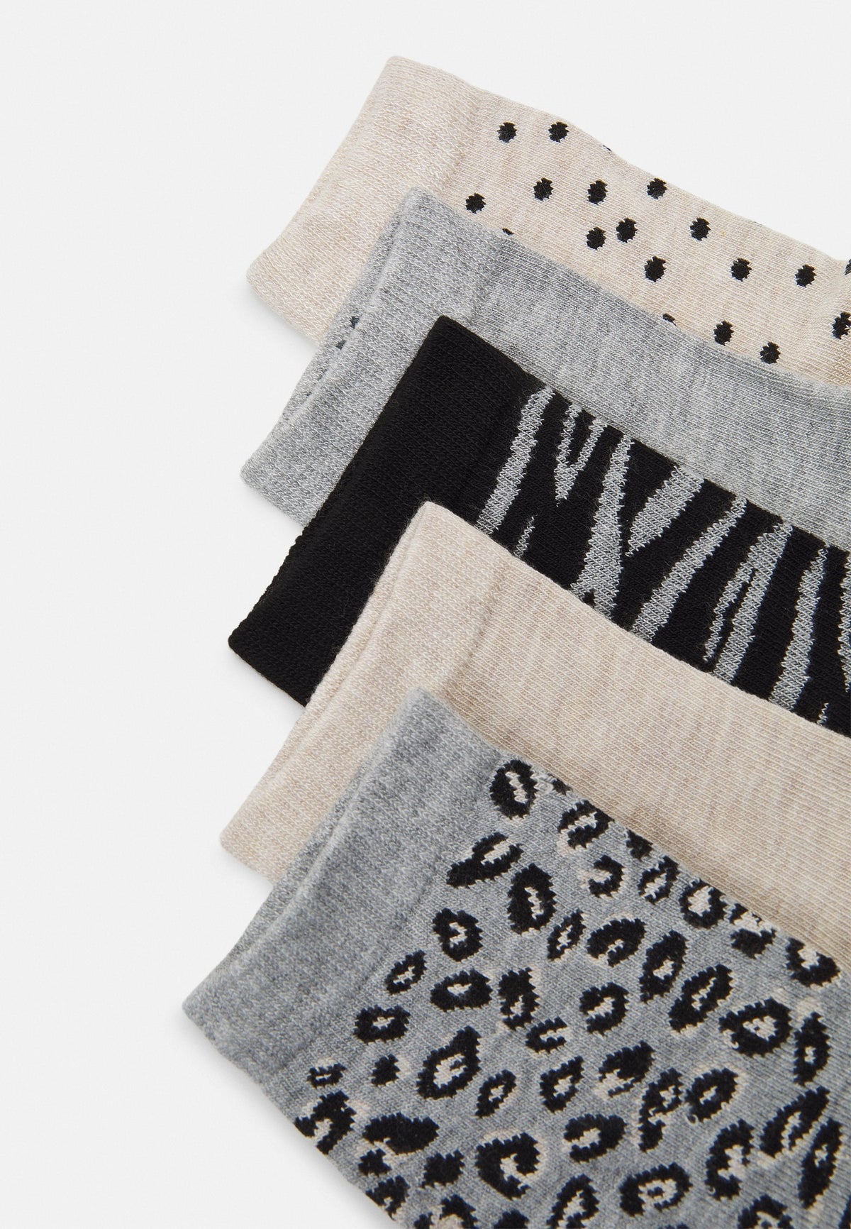 Anna Field 5 PACK - Socks - Black/beige