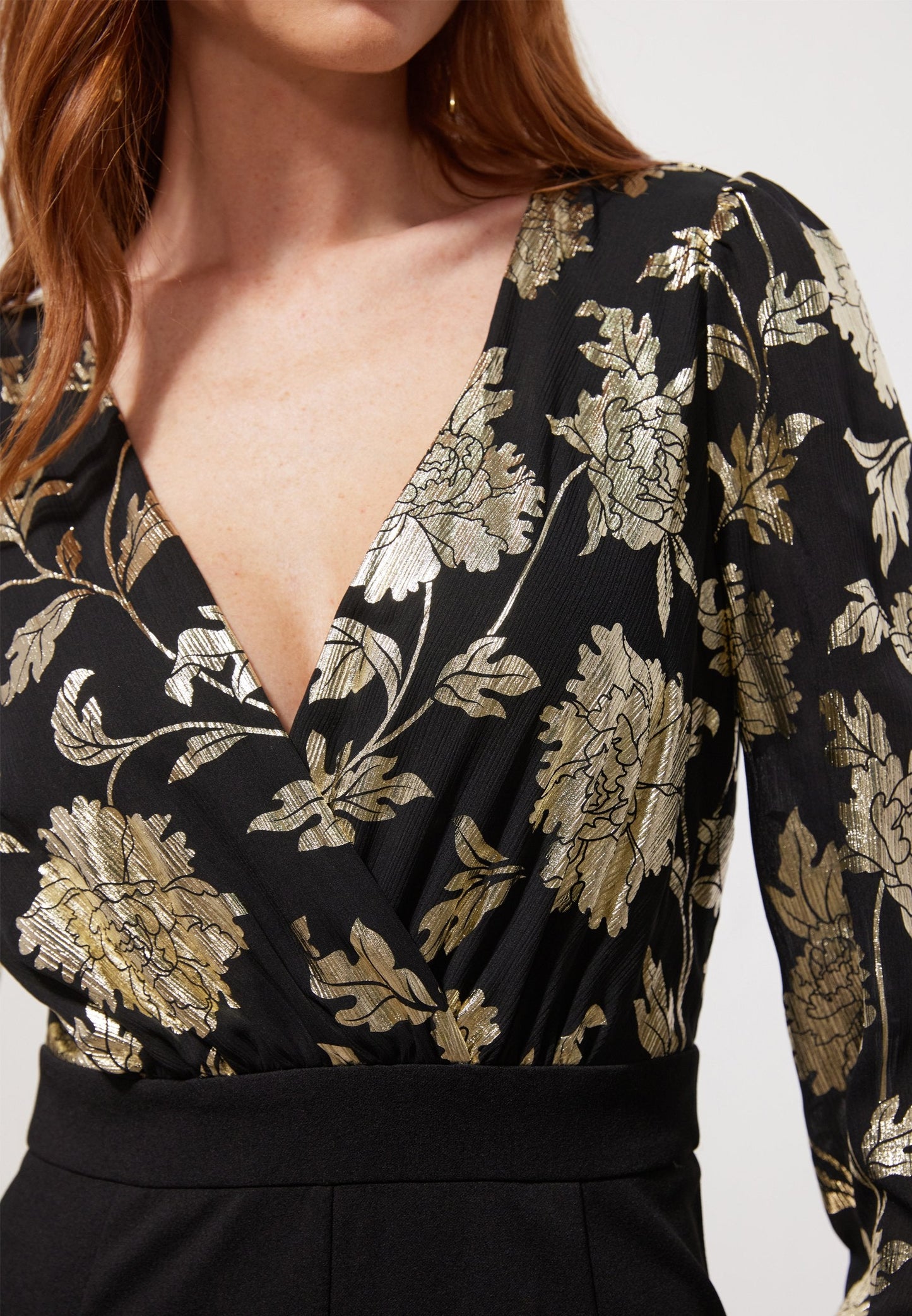 Anna Field GOLD FOIL TOP - Jumpsuit - Black/gold
