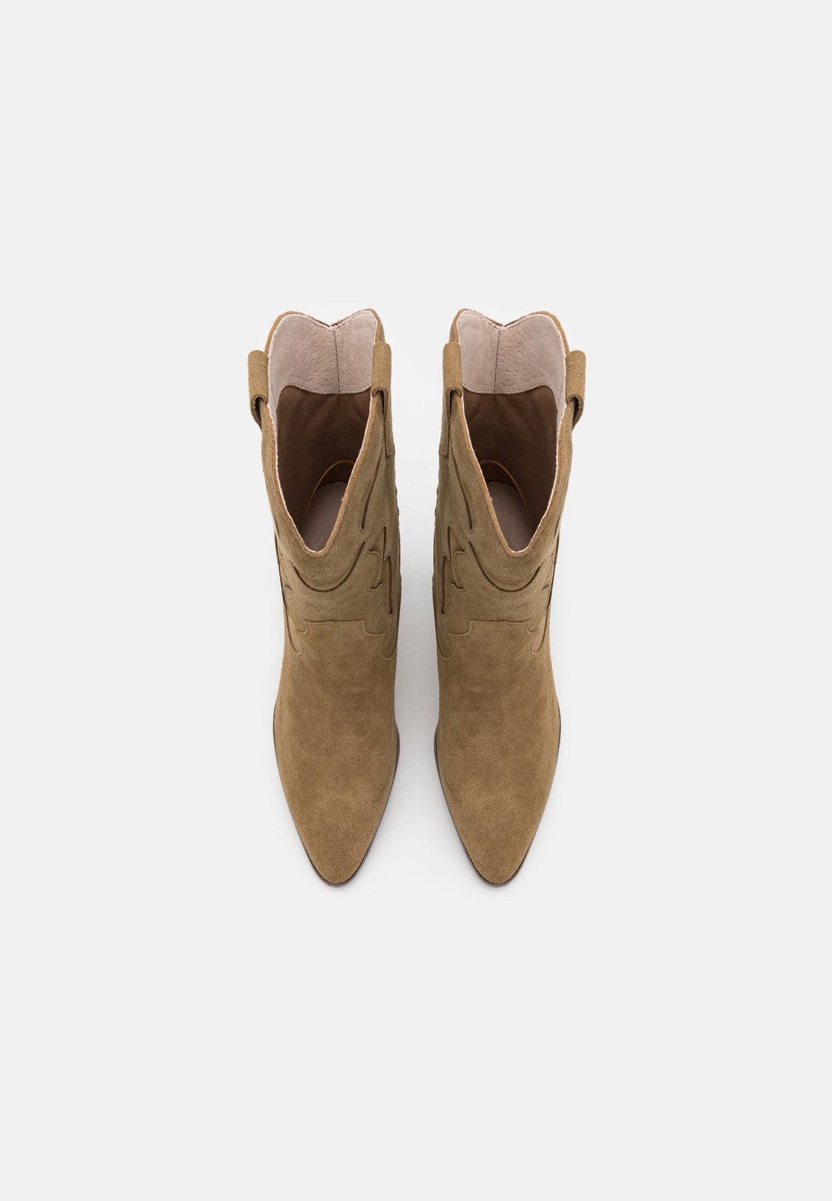 Anna Field Leather - Cowboy/Biker Ankle Boot - Khaki