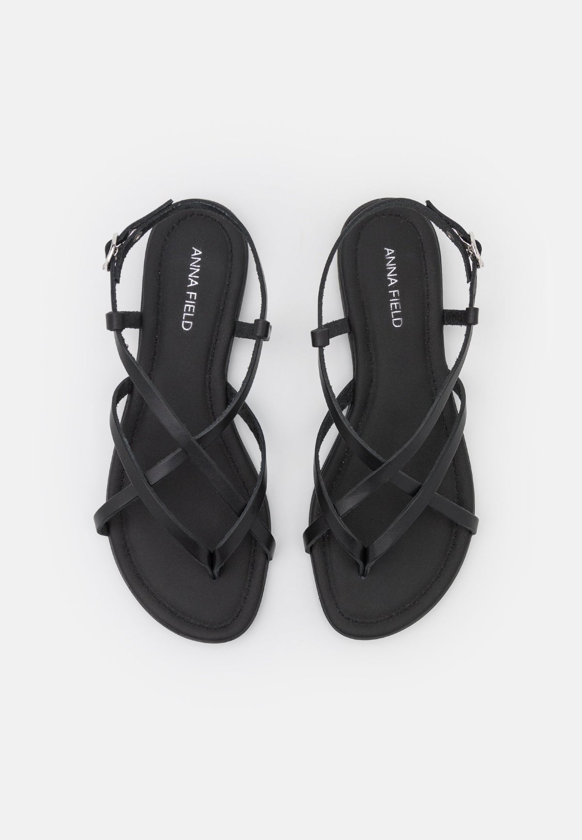 Anna Field Leather- T-Bar Sandals - Black