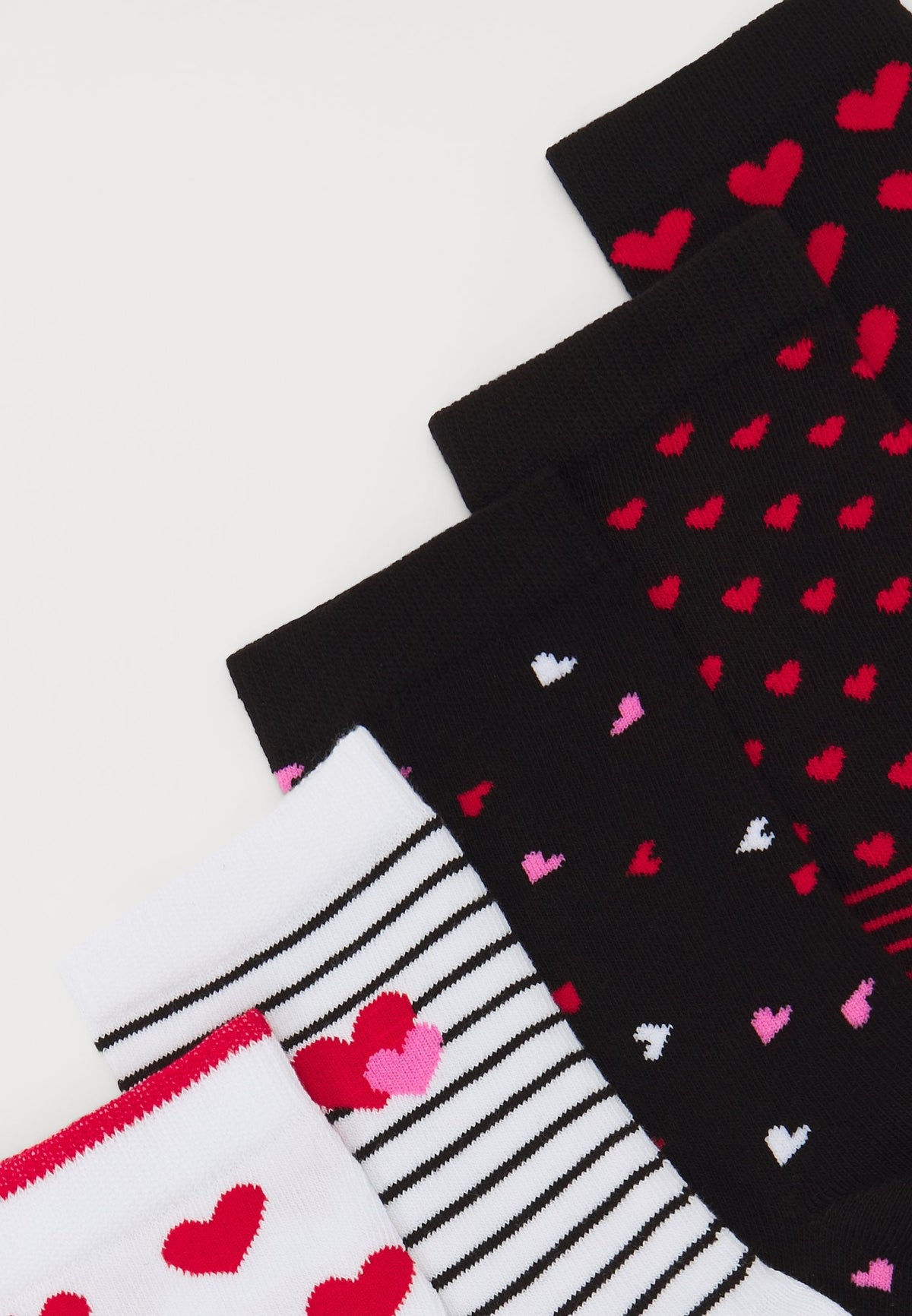 Anna Field 5 Pack - Socks - Black/White