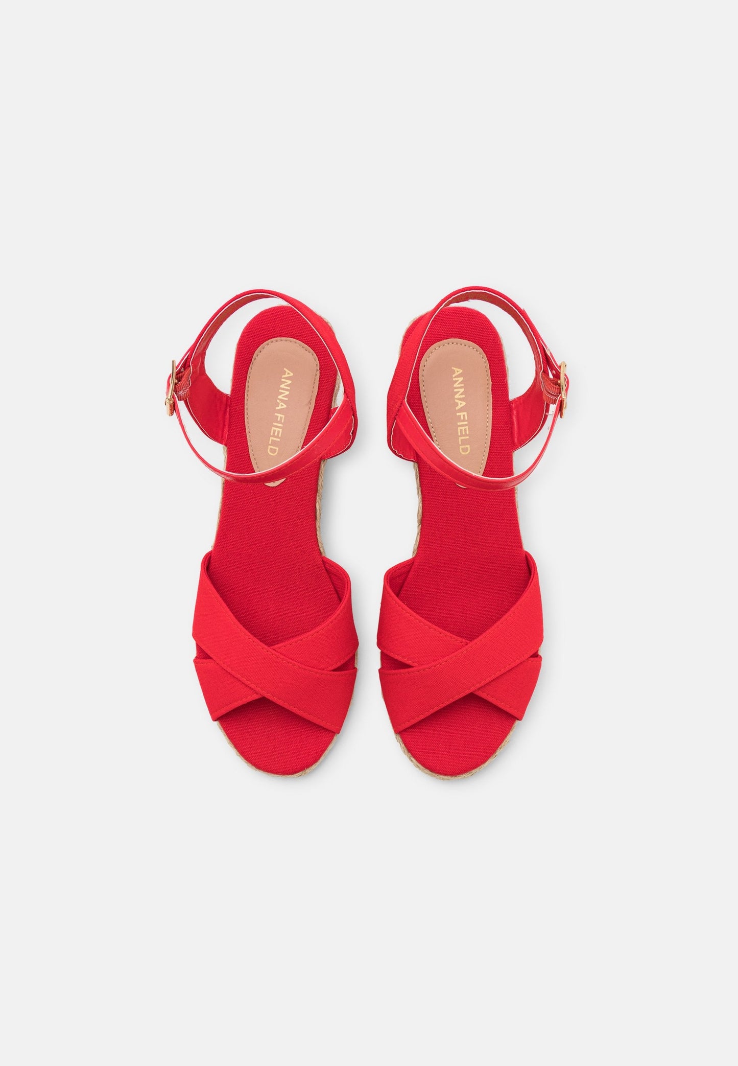 Anna Field Wedge Sandals - Red