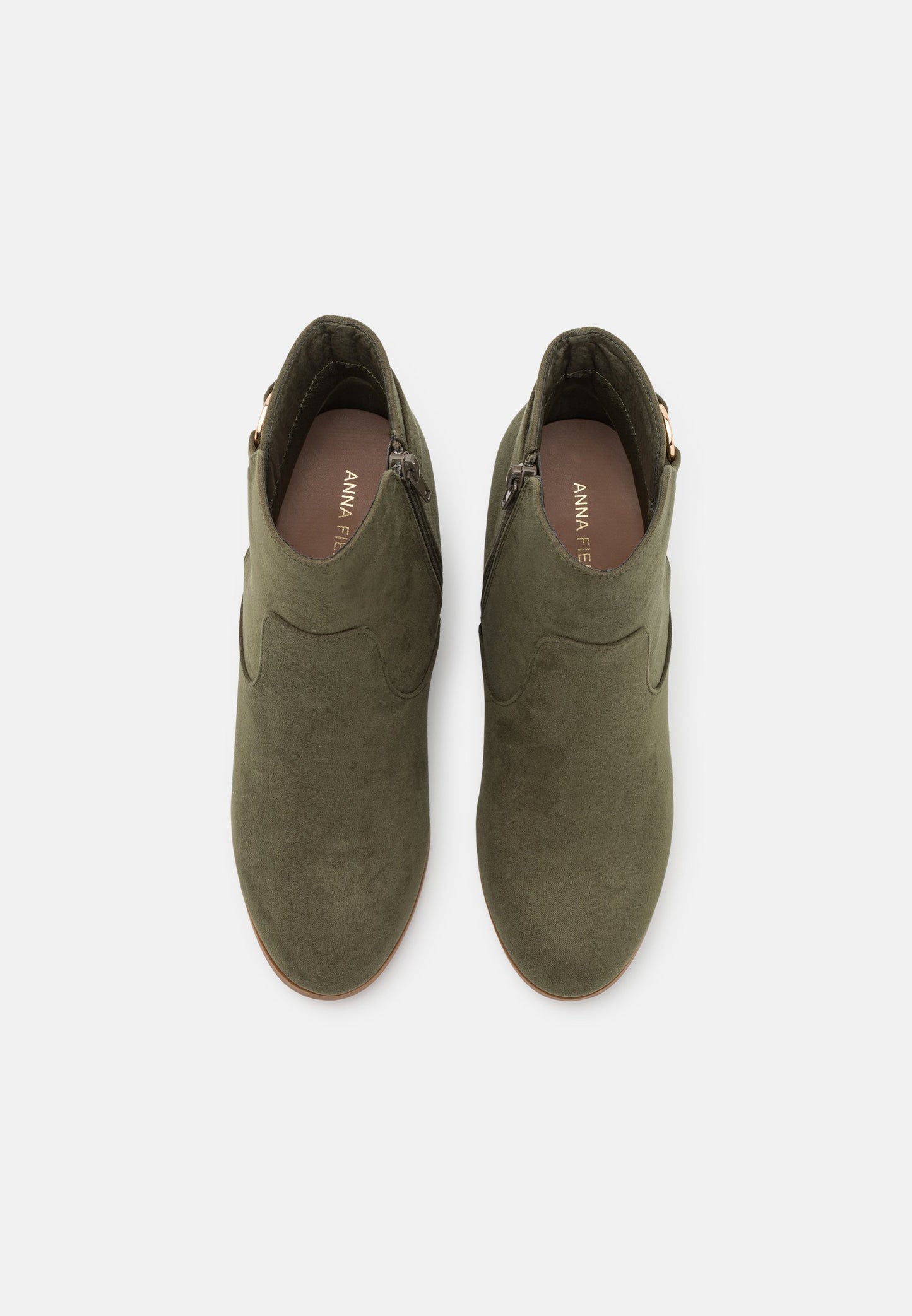 Anna Field Wedge Ankle Boots - Khaki