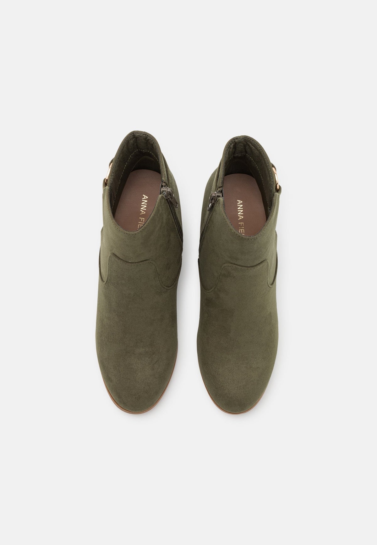 Anna Field Wedge Ankle Boots - Khaki