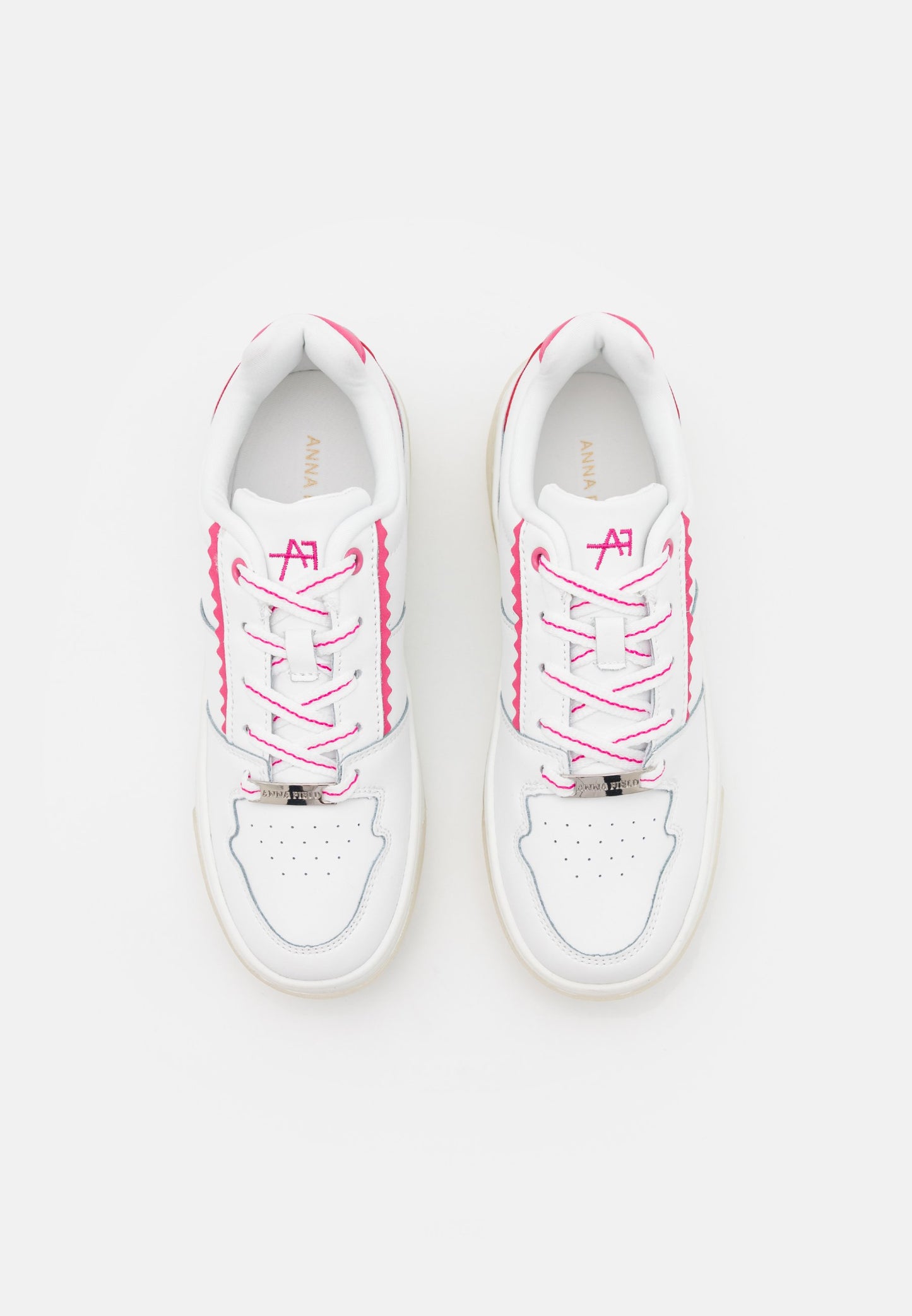 Anna Field Leather - Trainers - White/Pink