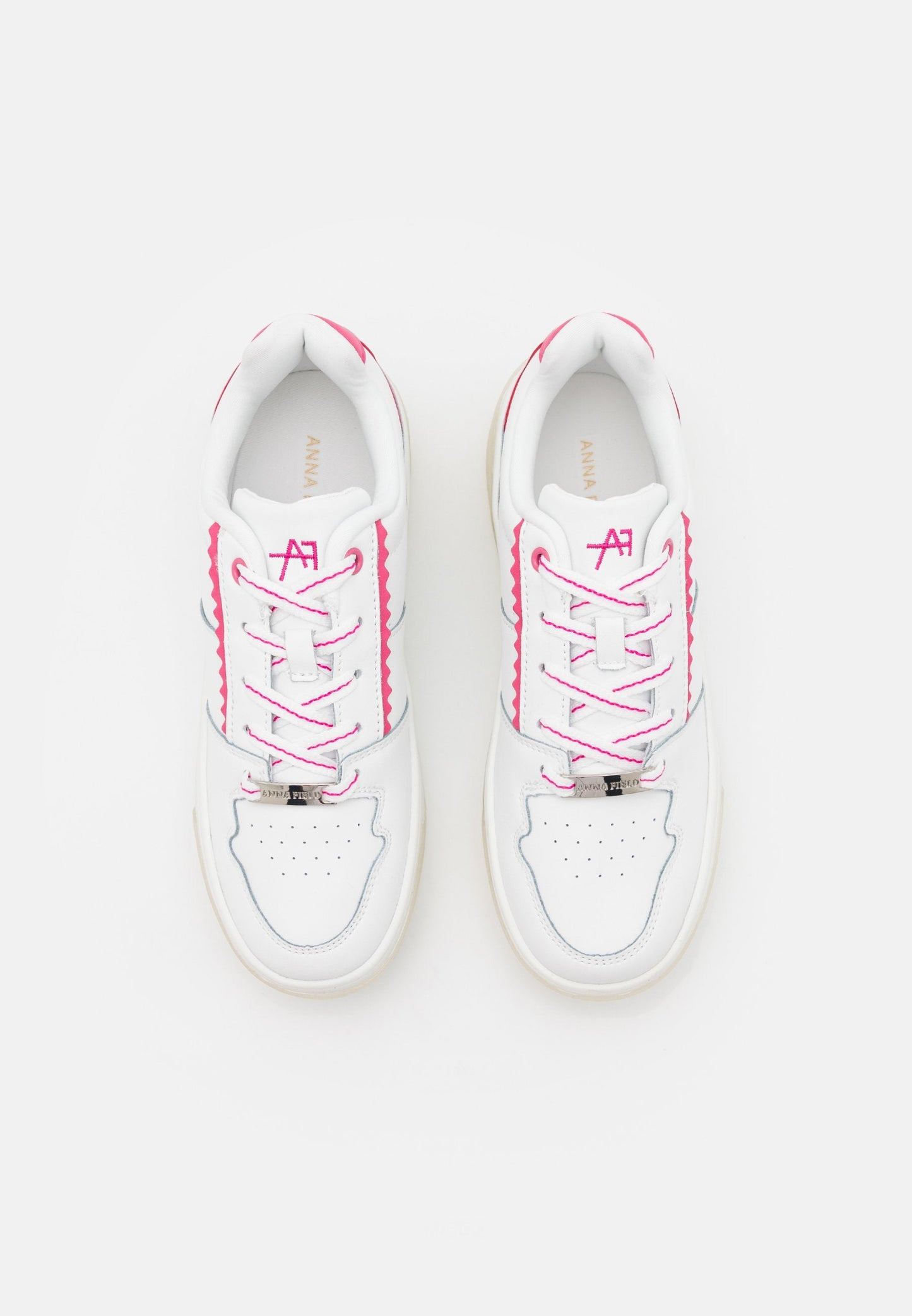 Anna Field Leather - Trainers - White/Pink