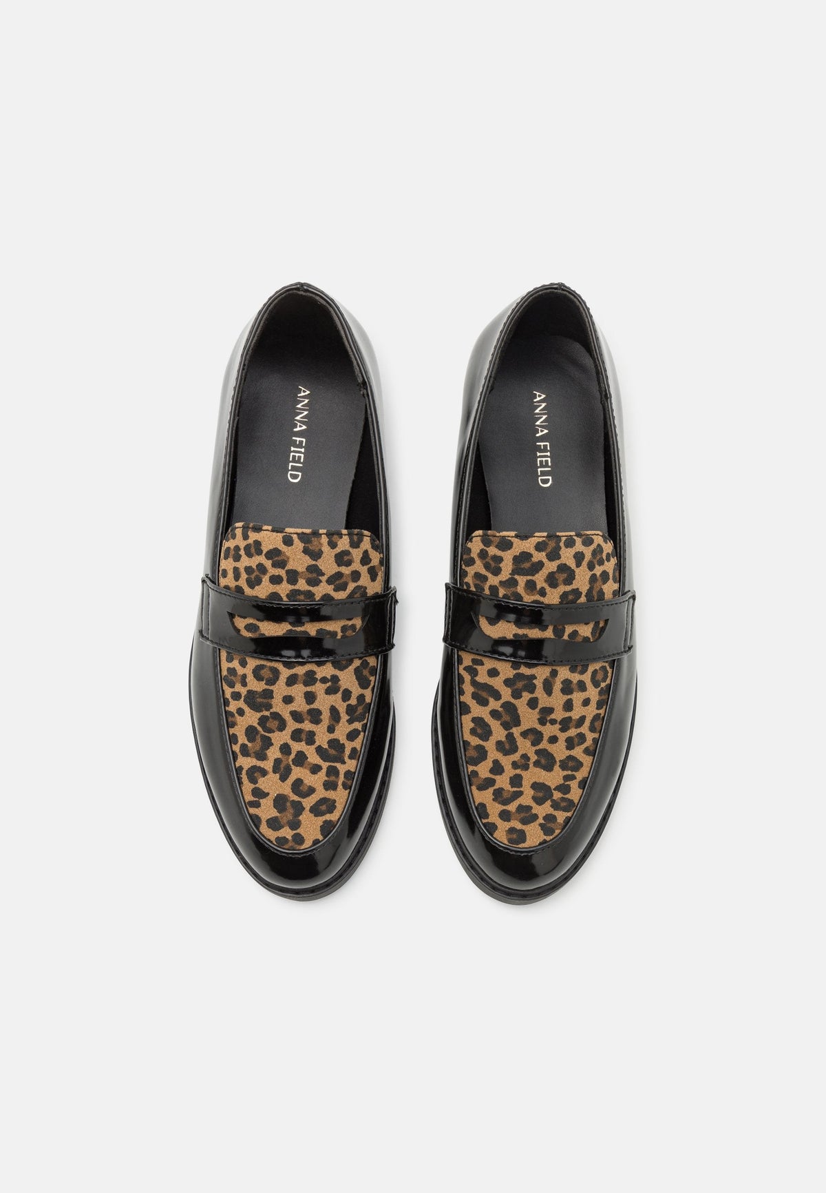 Anna Field Slip-ons - Black/brown/cognac