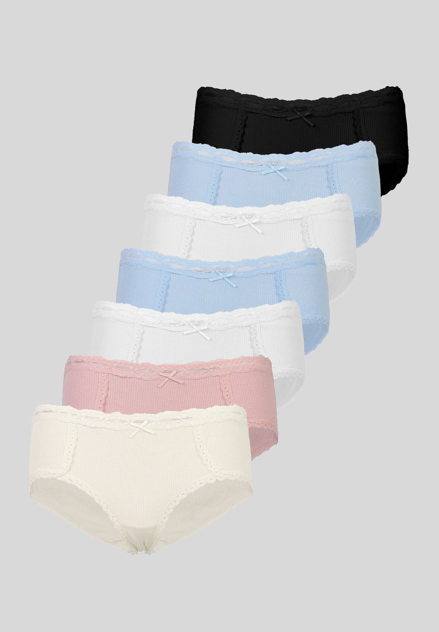 Anna Field 7 PACK - Briefs - Black/white
