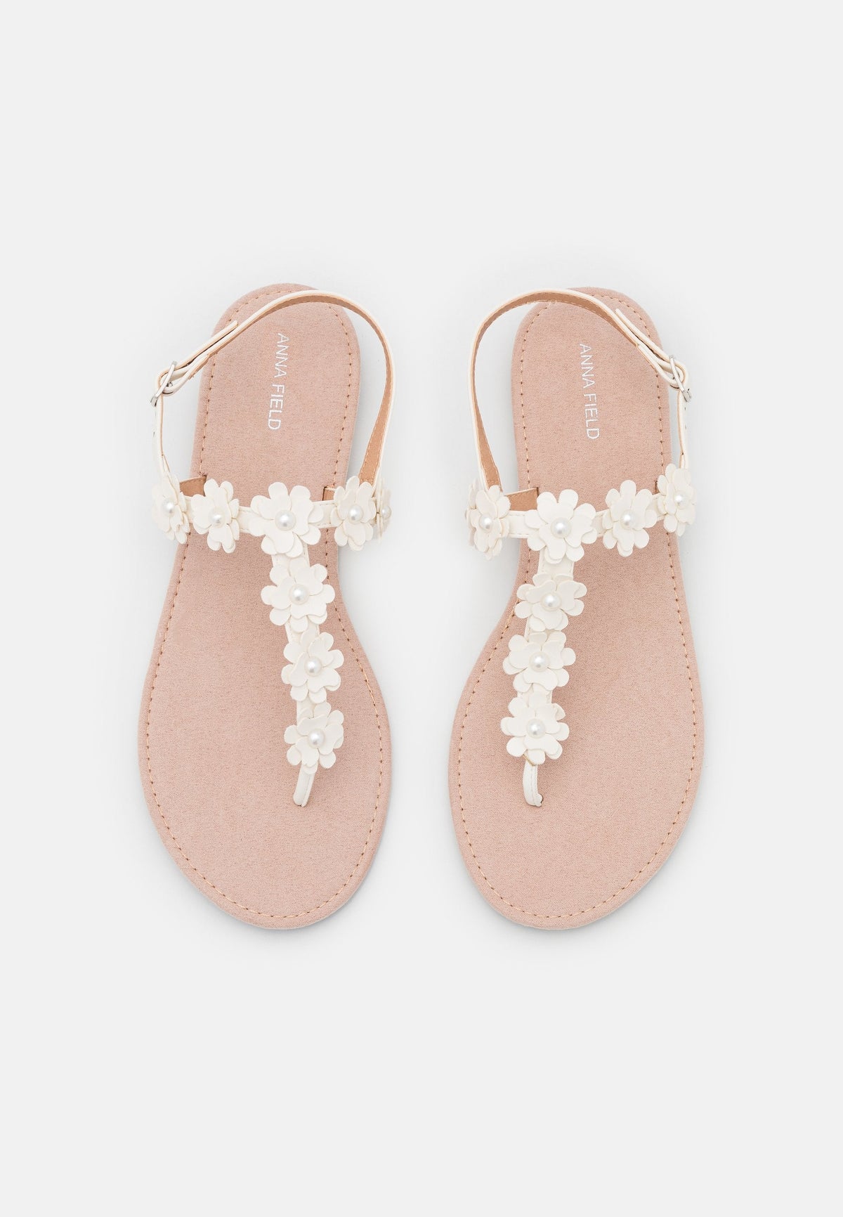 T-Bar Sandals - White