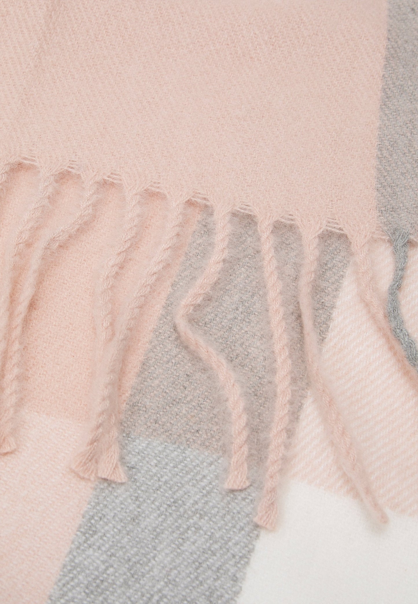 Anna Field Scarf - Pink/grey/off-white