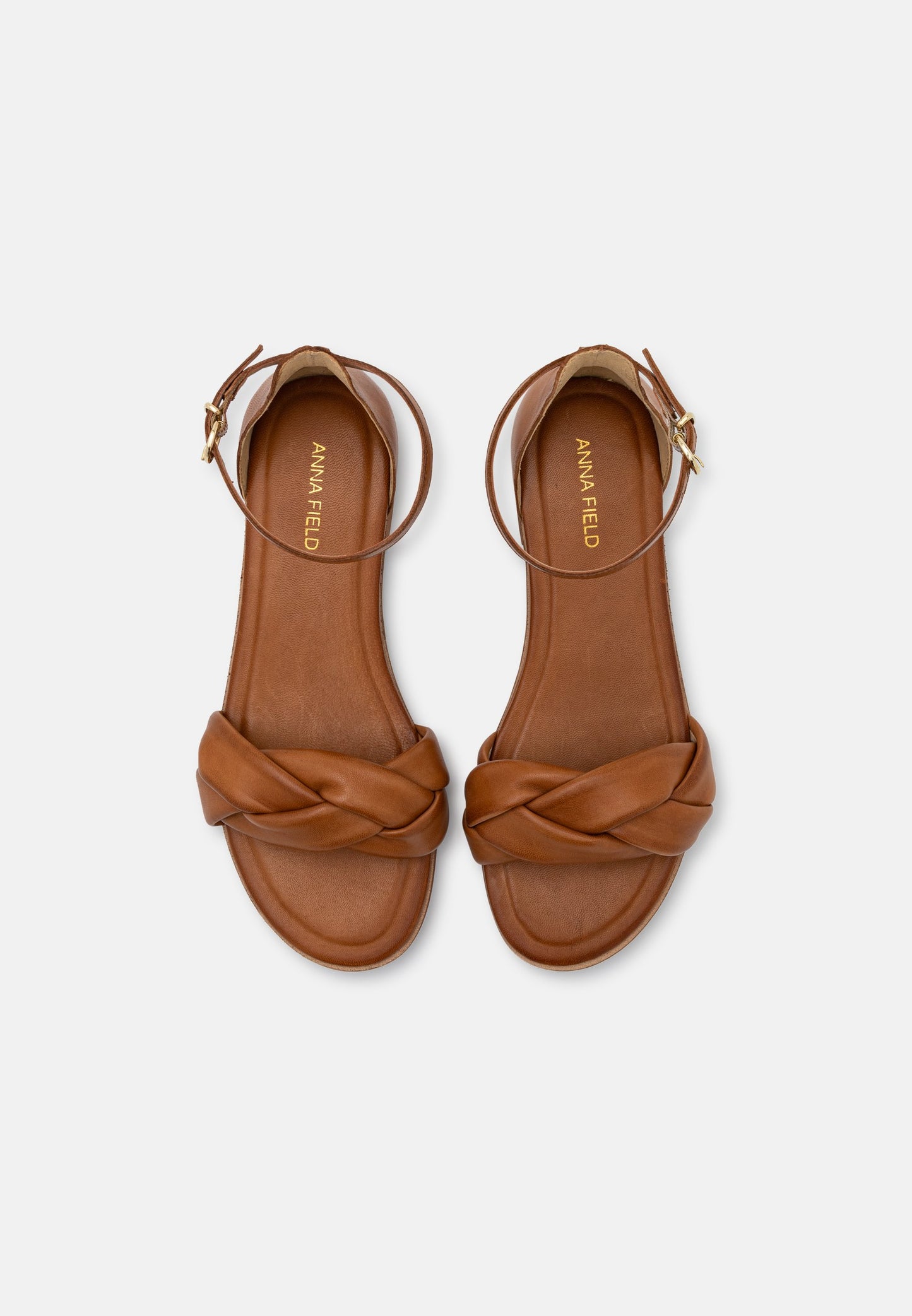 Leather - Sandals - Cognac
