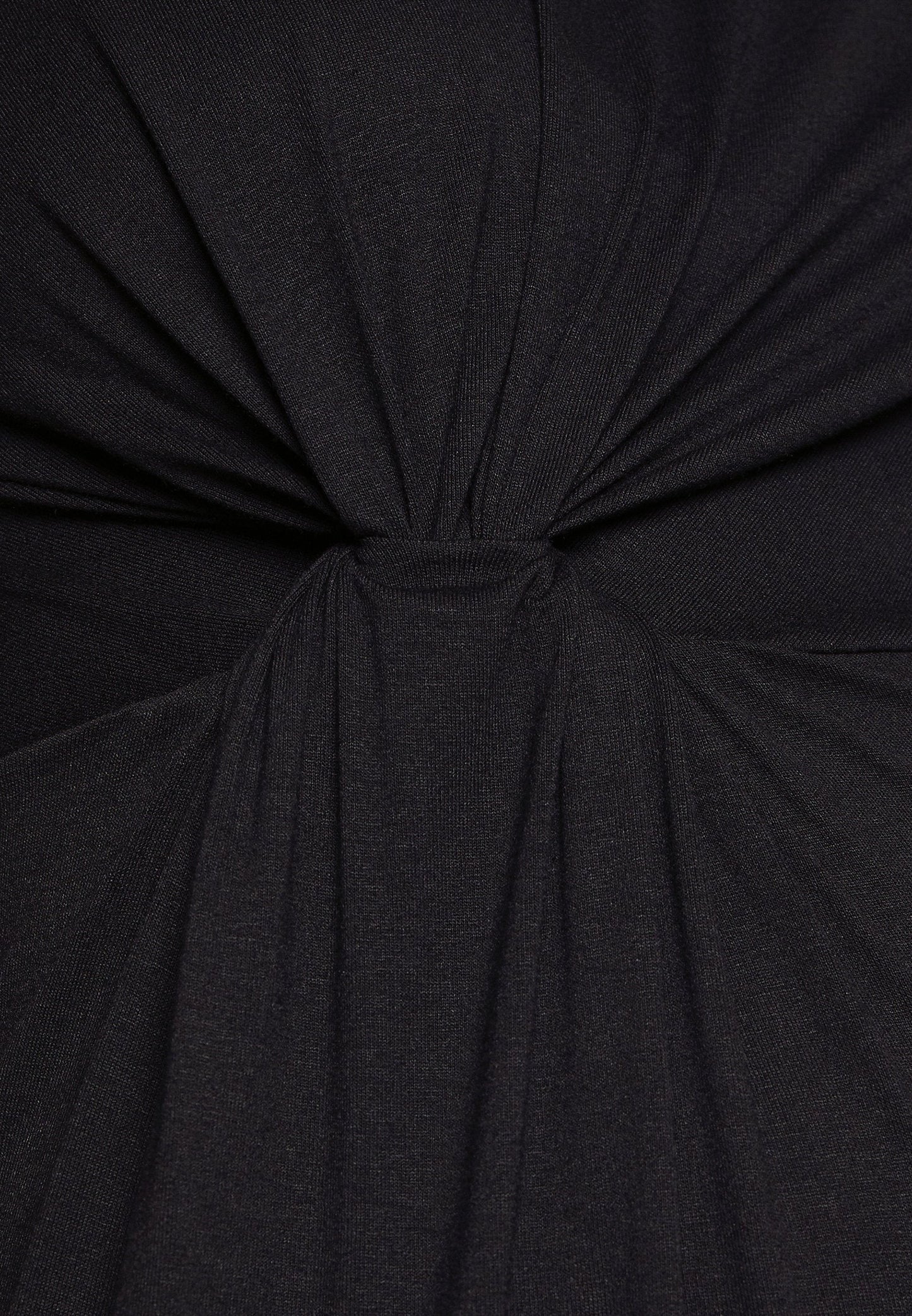 Sleeves Mini Dress- Jersey Dress - Black
