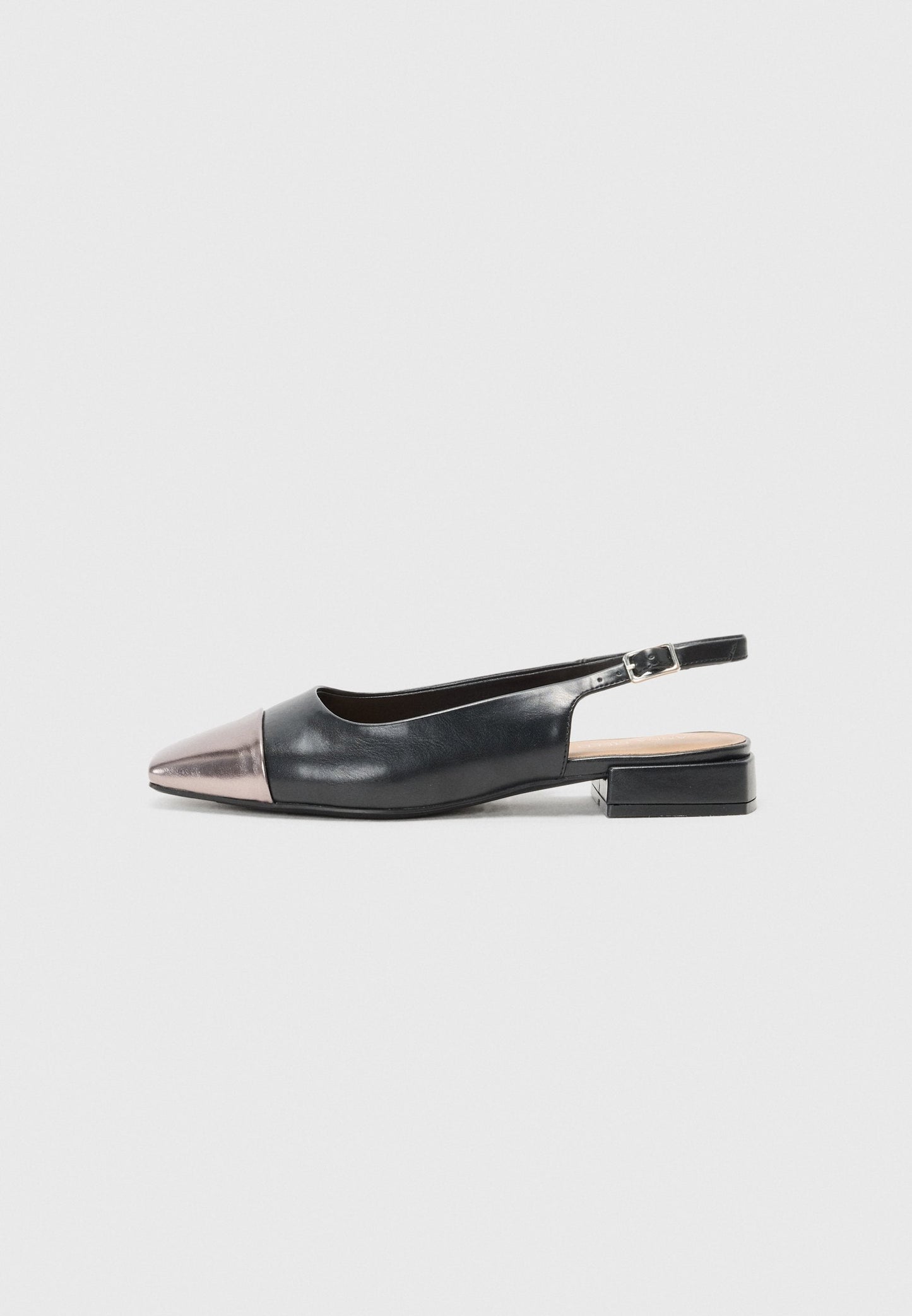 Slingback Ballet Pumps - Off White/gold Coloured