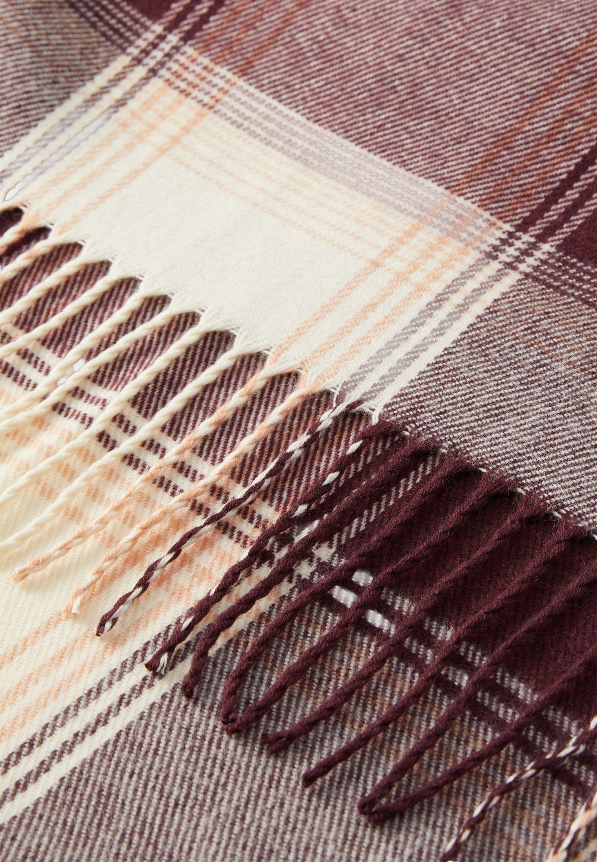 Anna Field Scarf - Wine Red/beige