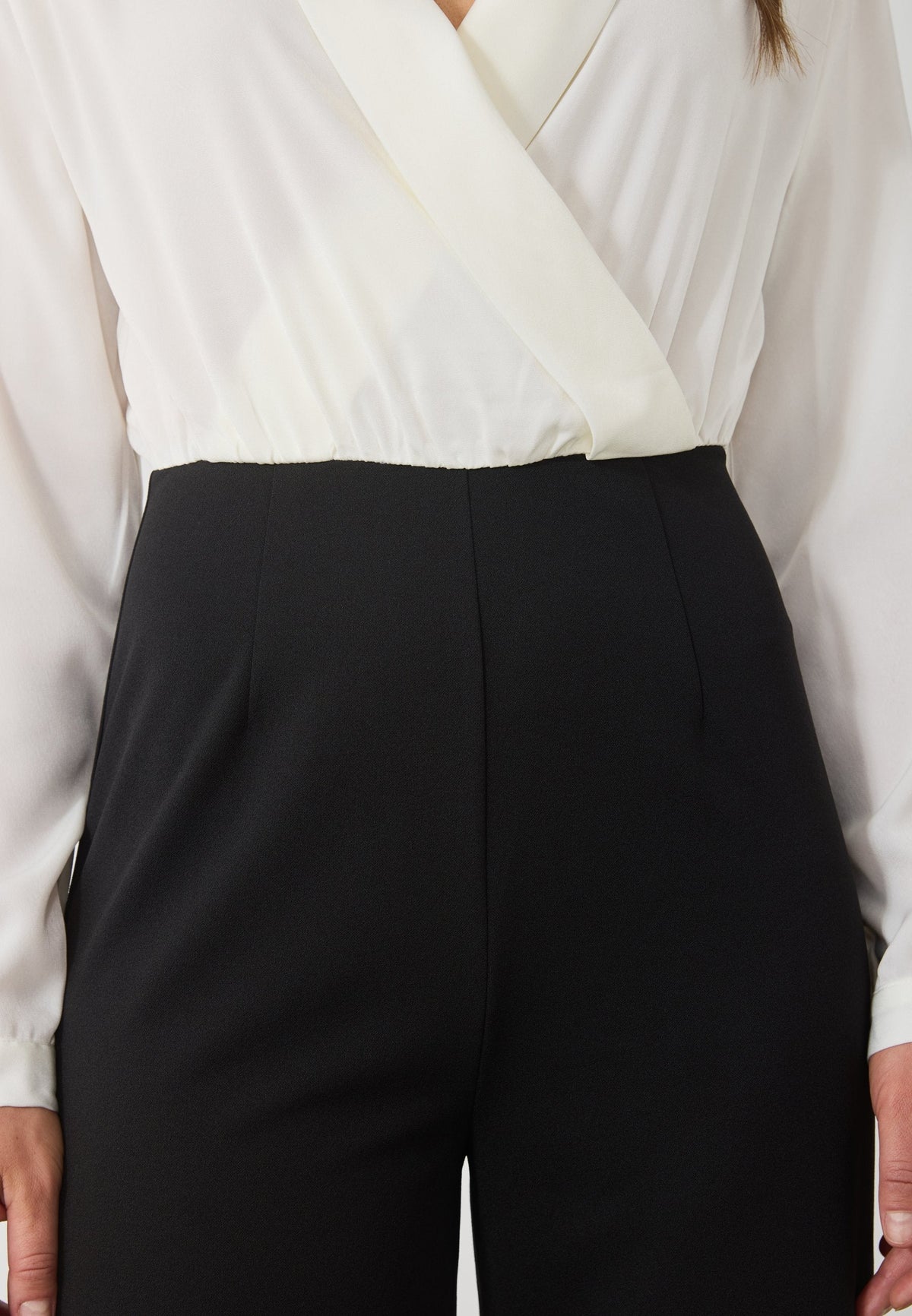 Anna Field Jumpsuit - Offwhite/black