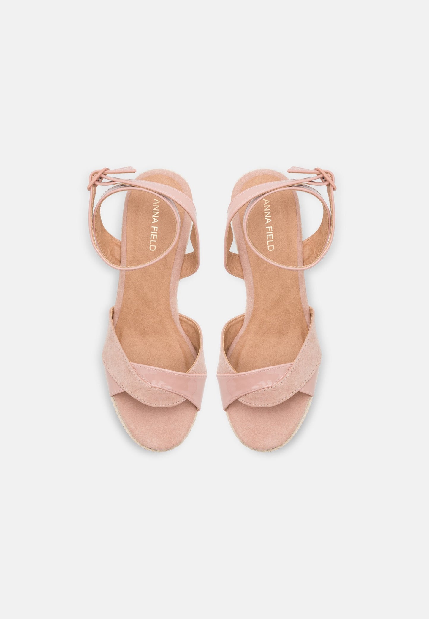 Anna Field Wedge Sandals - Light Pink