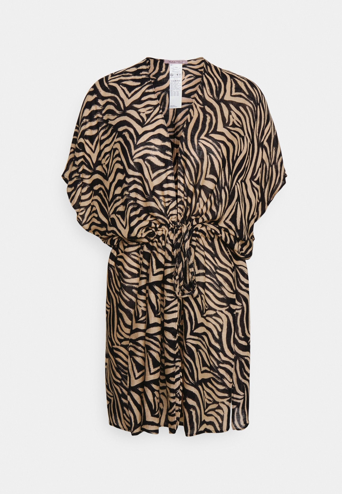 Anna Field PRINTED SHORT KIMONO - Beach Accessory - Khaki/off-white