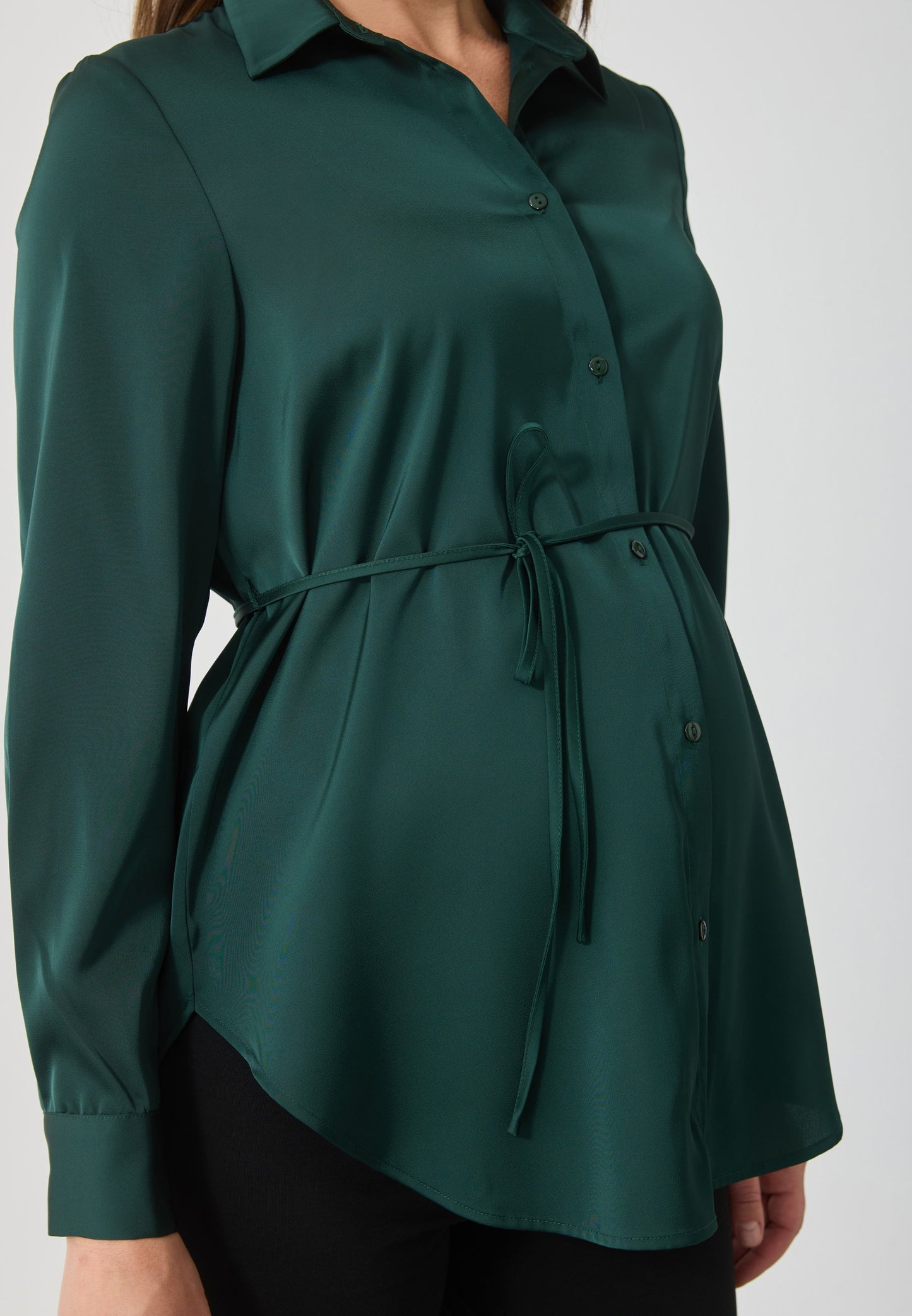 Button-down Blouse - Green