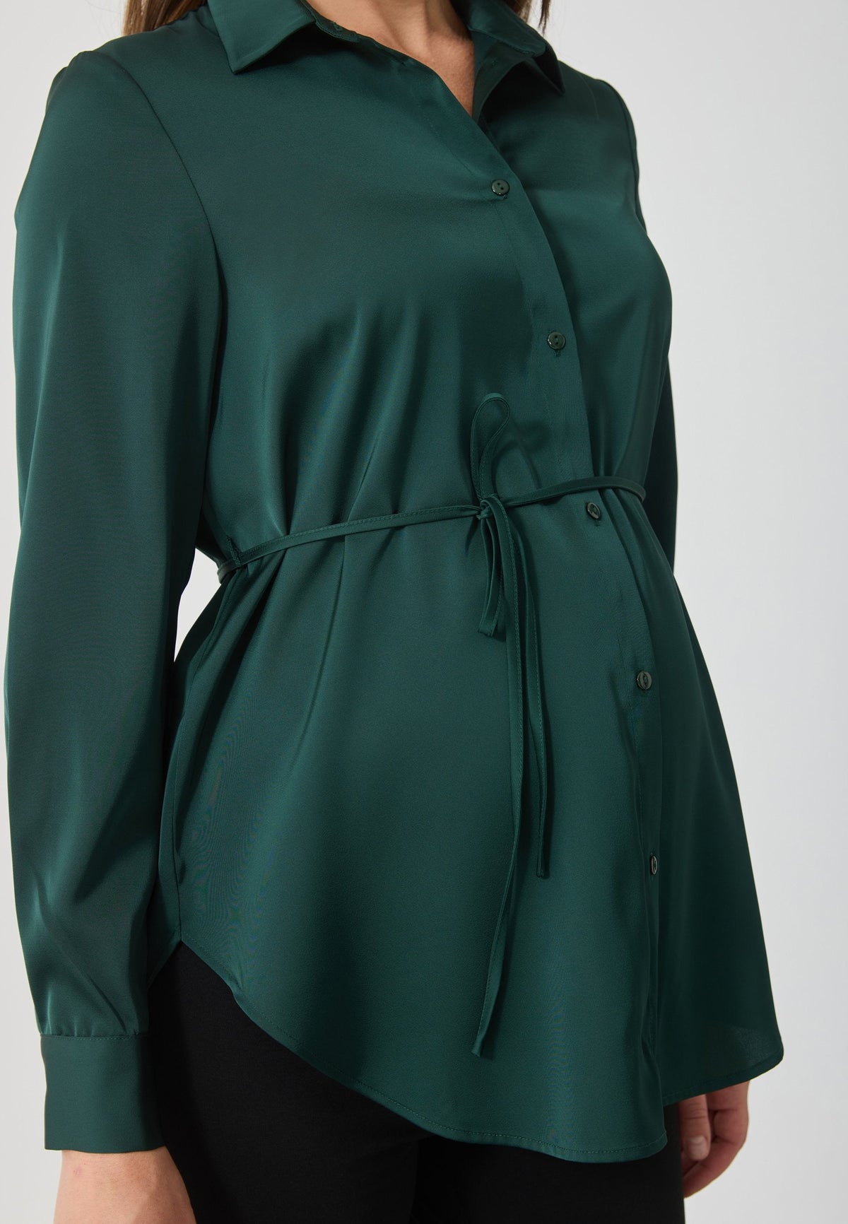 Button-down Blouse - Green