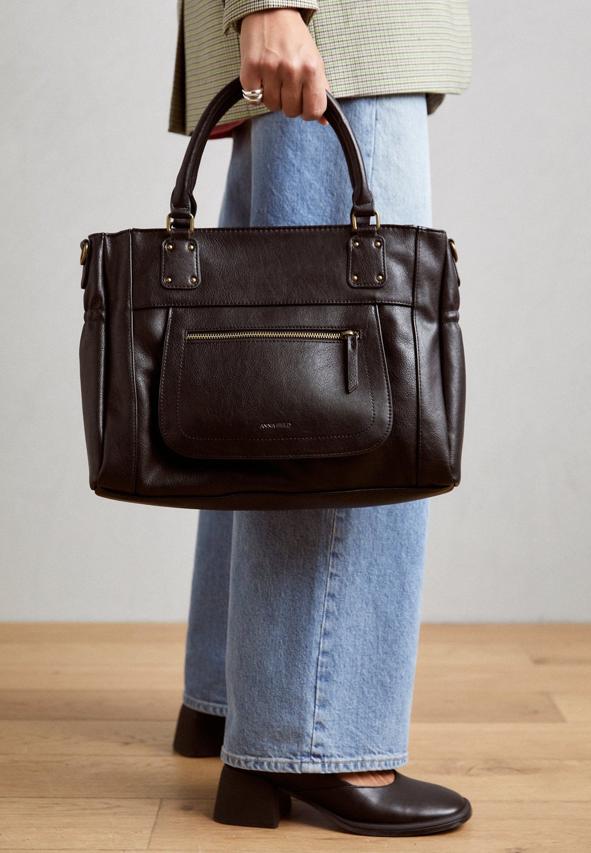 Anna Field Handbag - Dark Green