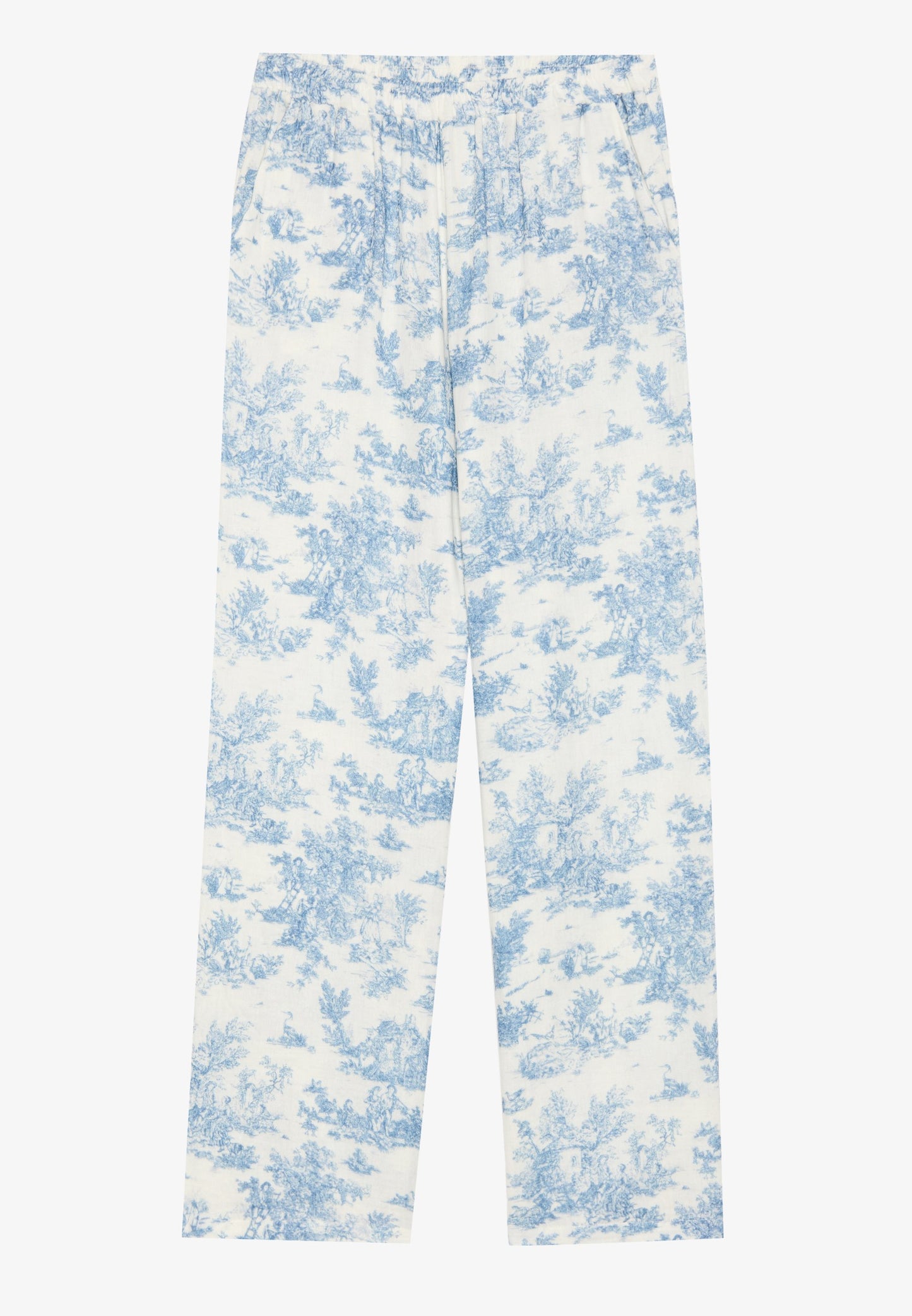 Anna Field SOFT MUSLIN COTTON PRINTED SET - Pyjama Set - White/blue