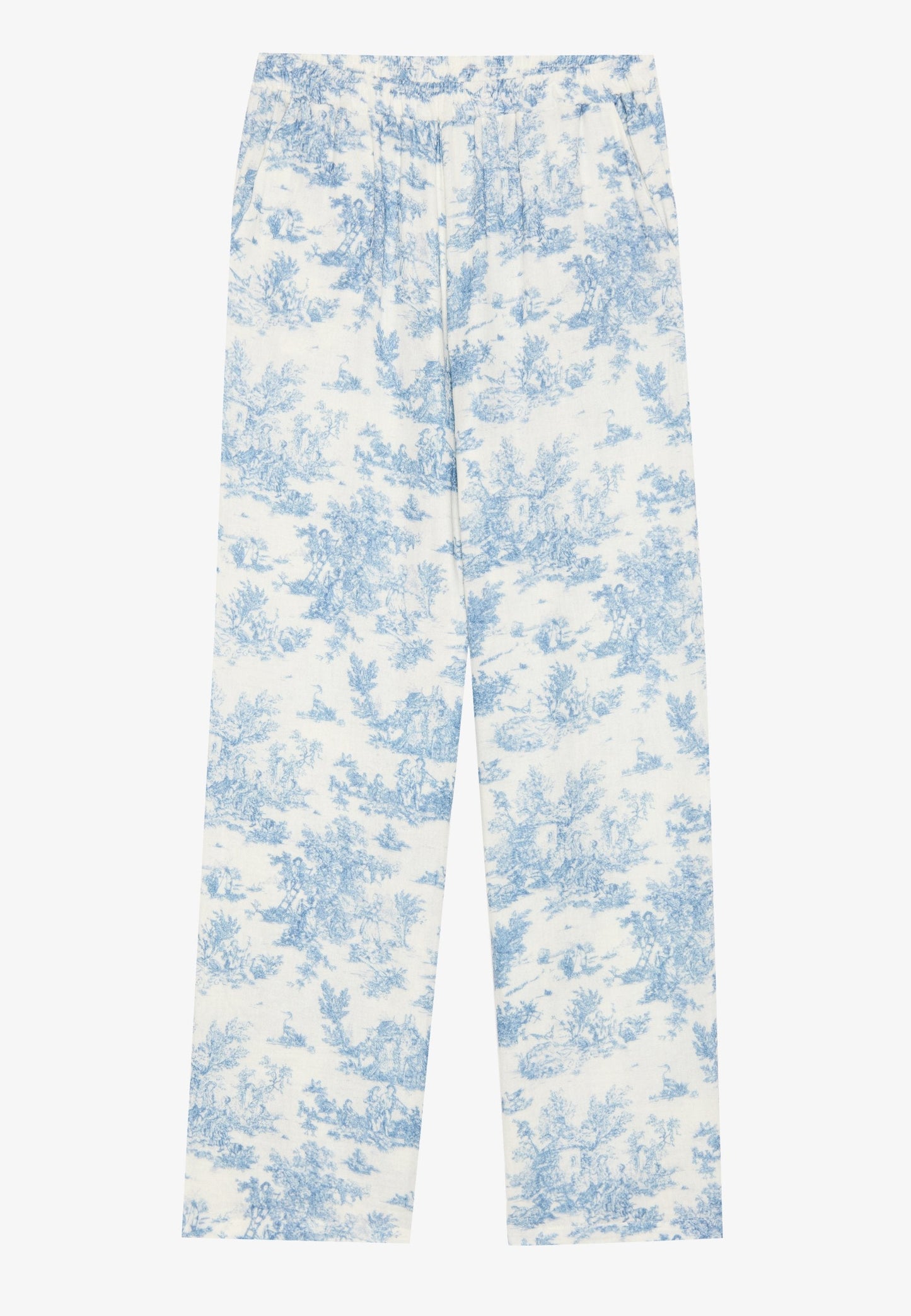 Anna Field SOFT MUSLIN COTTON PRINTED SET - Pyjama Set - White/blue