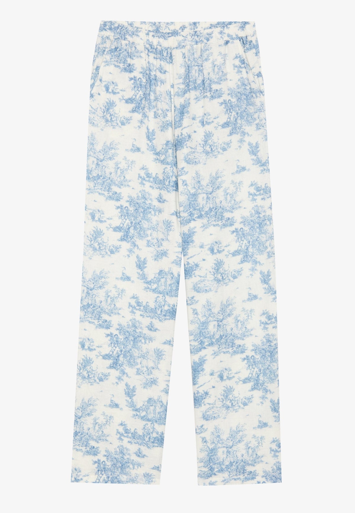 Anna Field SOFT MUSLIN COTTON PRINTED SET - Pyjama Set - White/blue