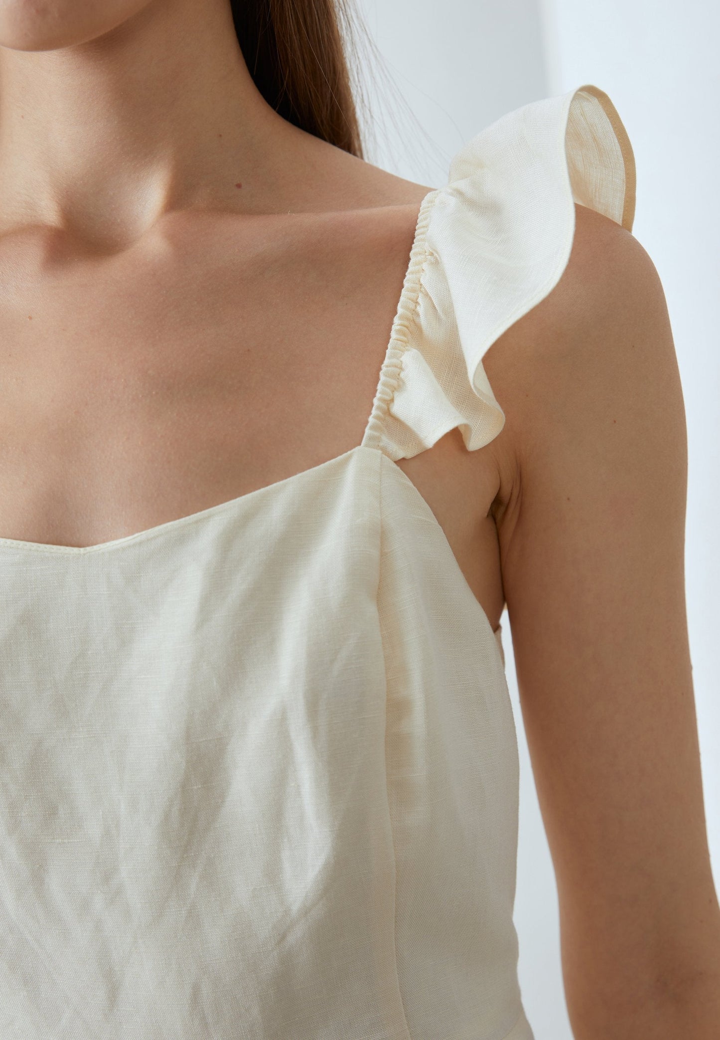 Anna Field LINEN MIX MAXI DRESS - Maxi Dress - White