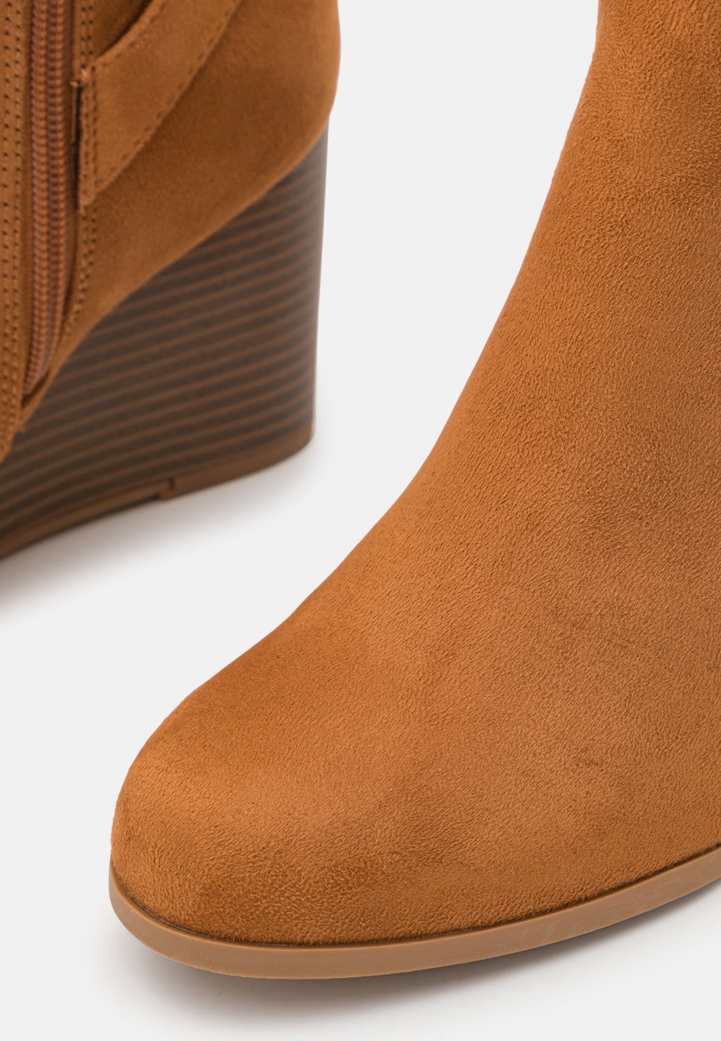 Anna Field Wedge Boots - Cognac
