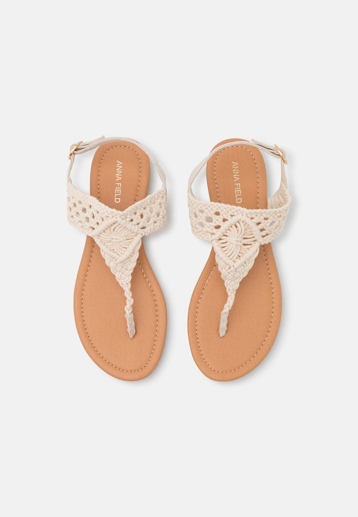 Anna Field T-Bar Sandals - Off-White