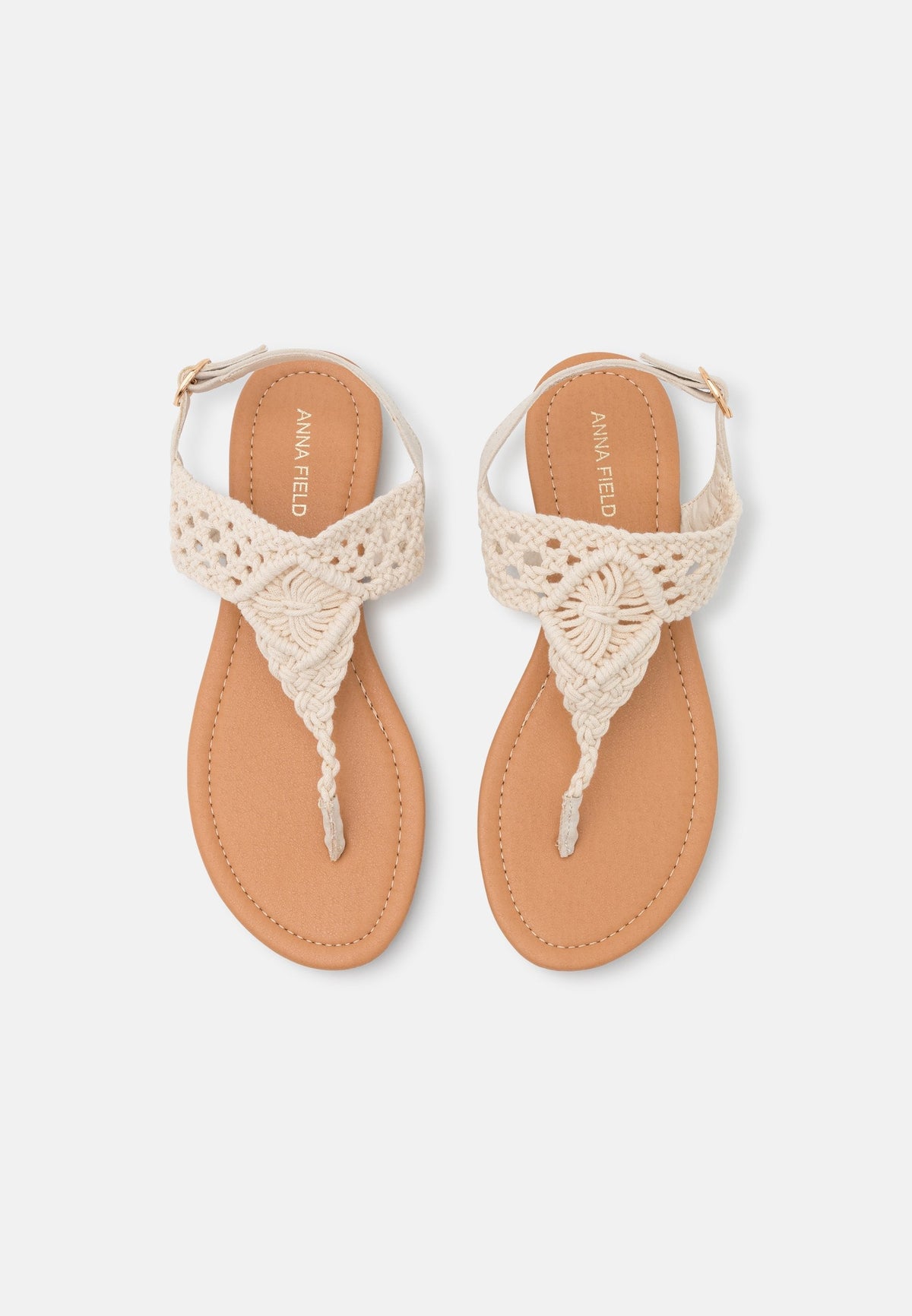 Anna Field T-Bar Sandals - Off-White
