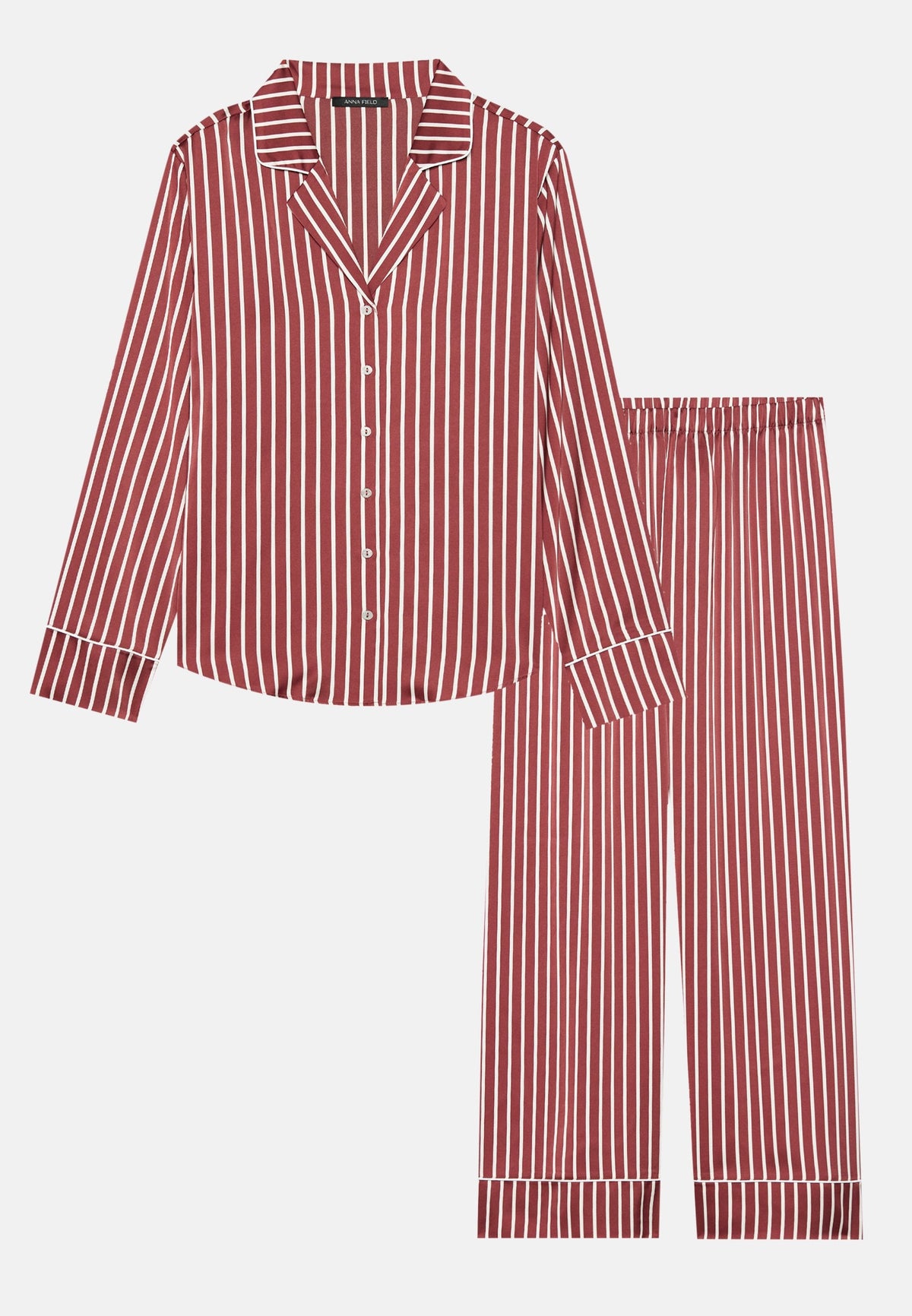 Anna Field Pyjama Set - White,light Grey
