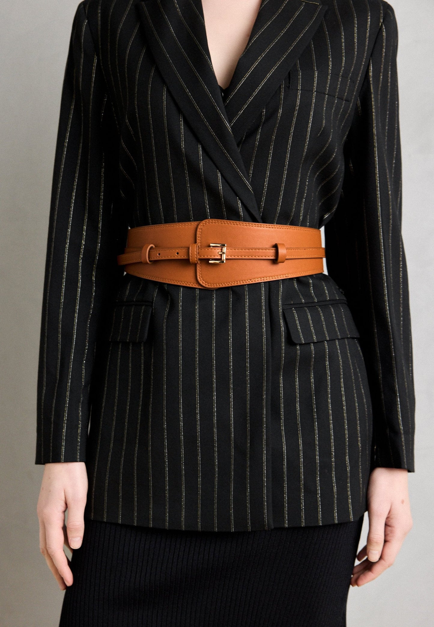 Anna Field LEATHER - Waist Belt - Black