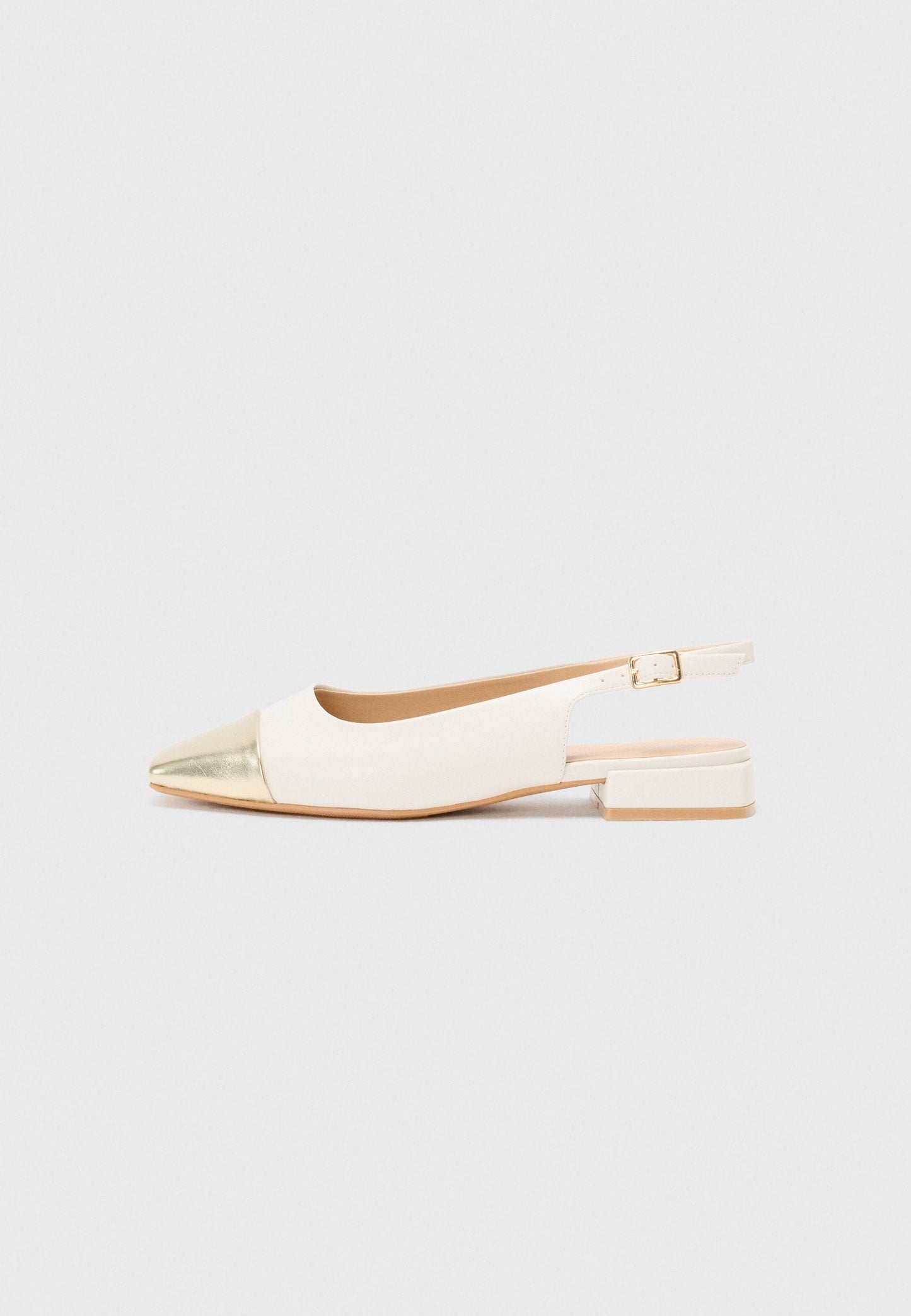 Slingback Ballet Pumps - Black Gunmetal