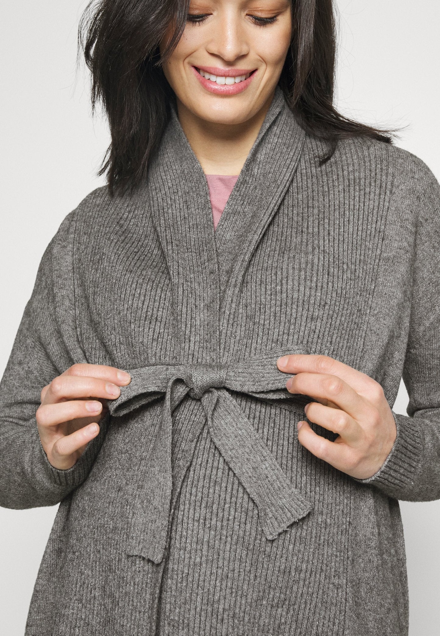 Cardigan - Mottled Grey
