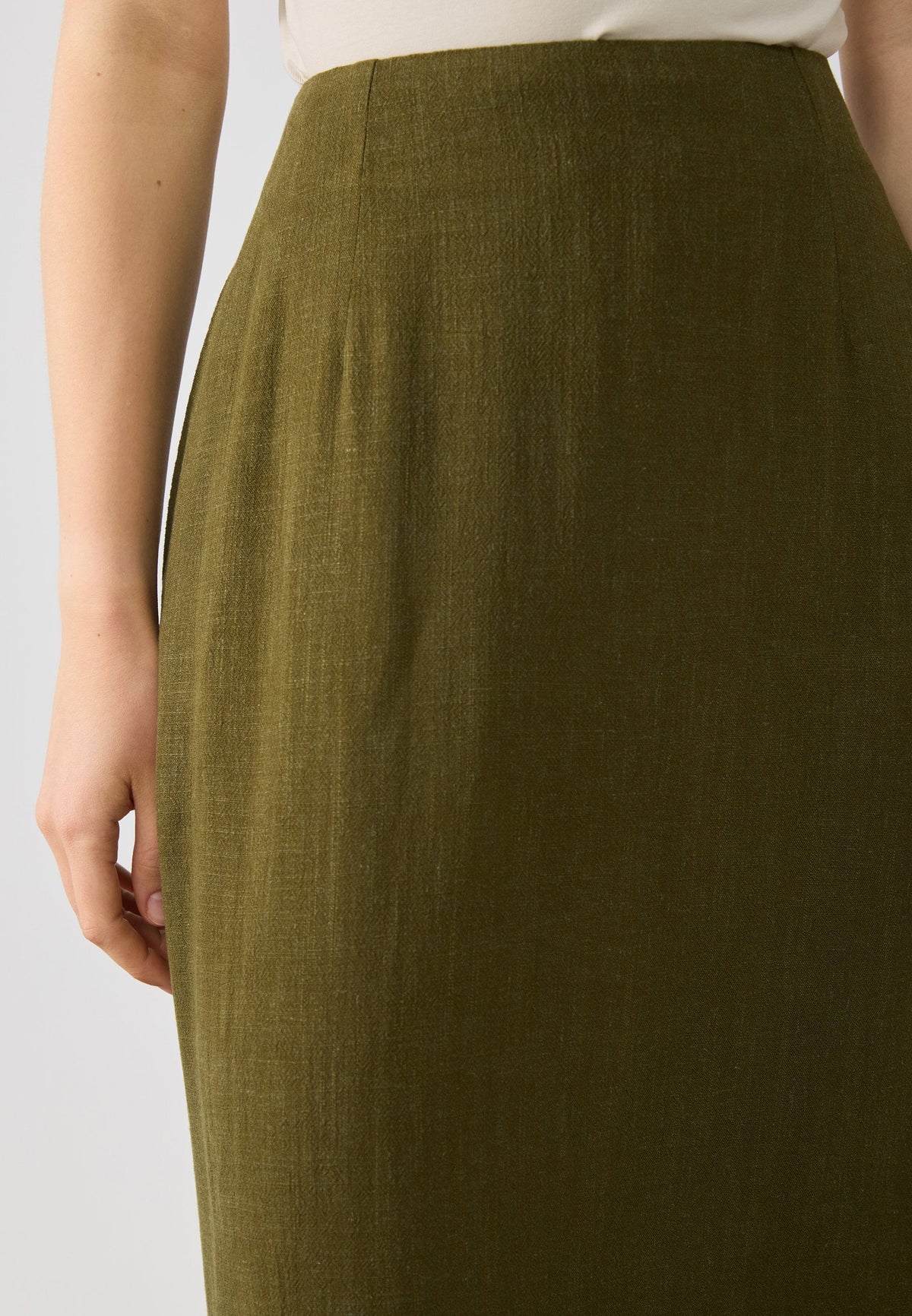 Anna Field LINEN BLEND MAXI SKIRT - Maxi Skirt - Willow