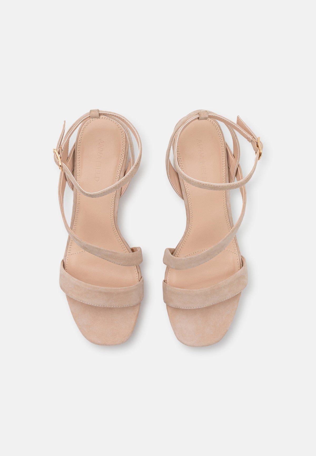 Leather- High Heeled Sandals - Light Pink