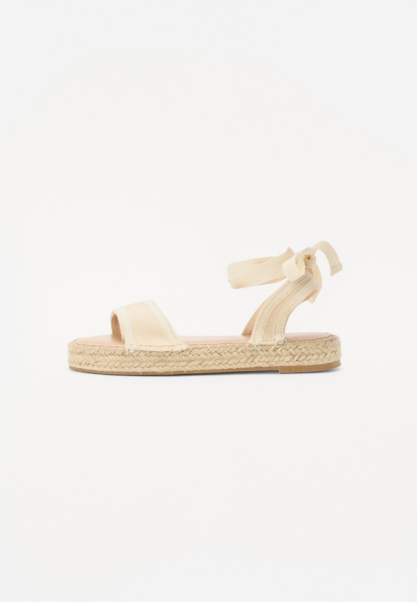 Ankle Cuff Sandals - Beige/black