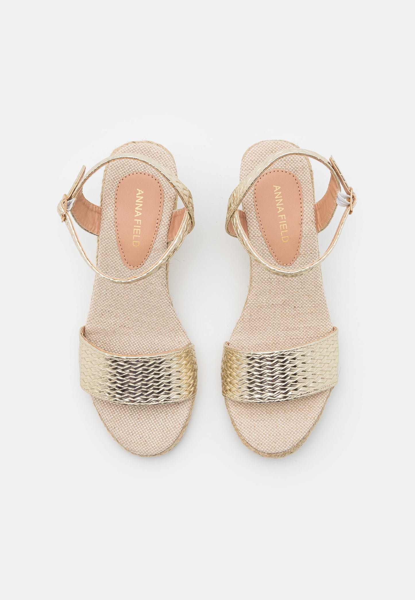 Anna Field Wedge Sandals - Gold