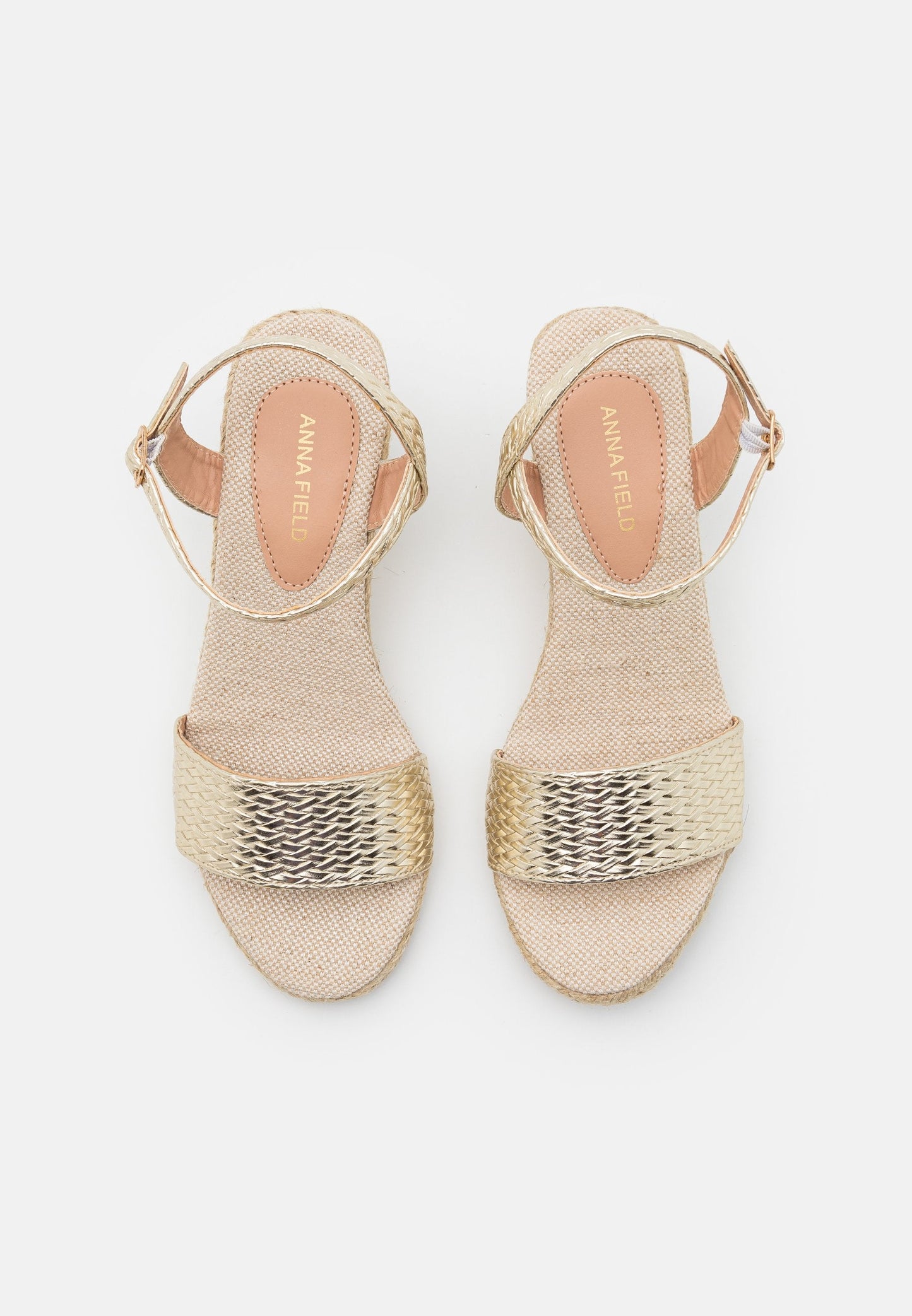 Anna Field Wedge Sandals - Gold