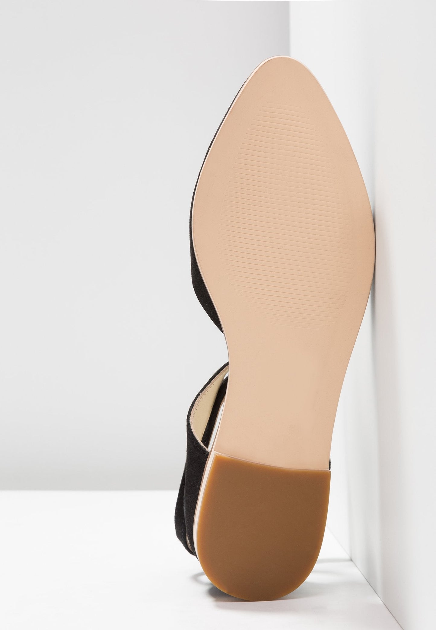 Anna Field Leather- Ankle Strap Ballet Pumps - Black