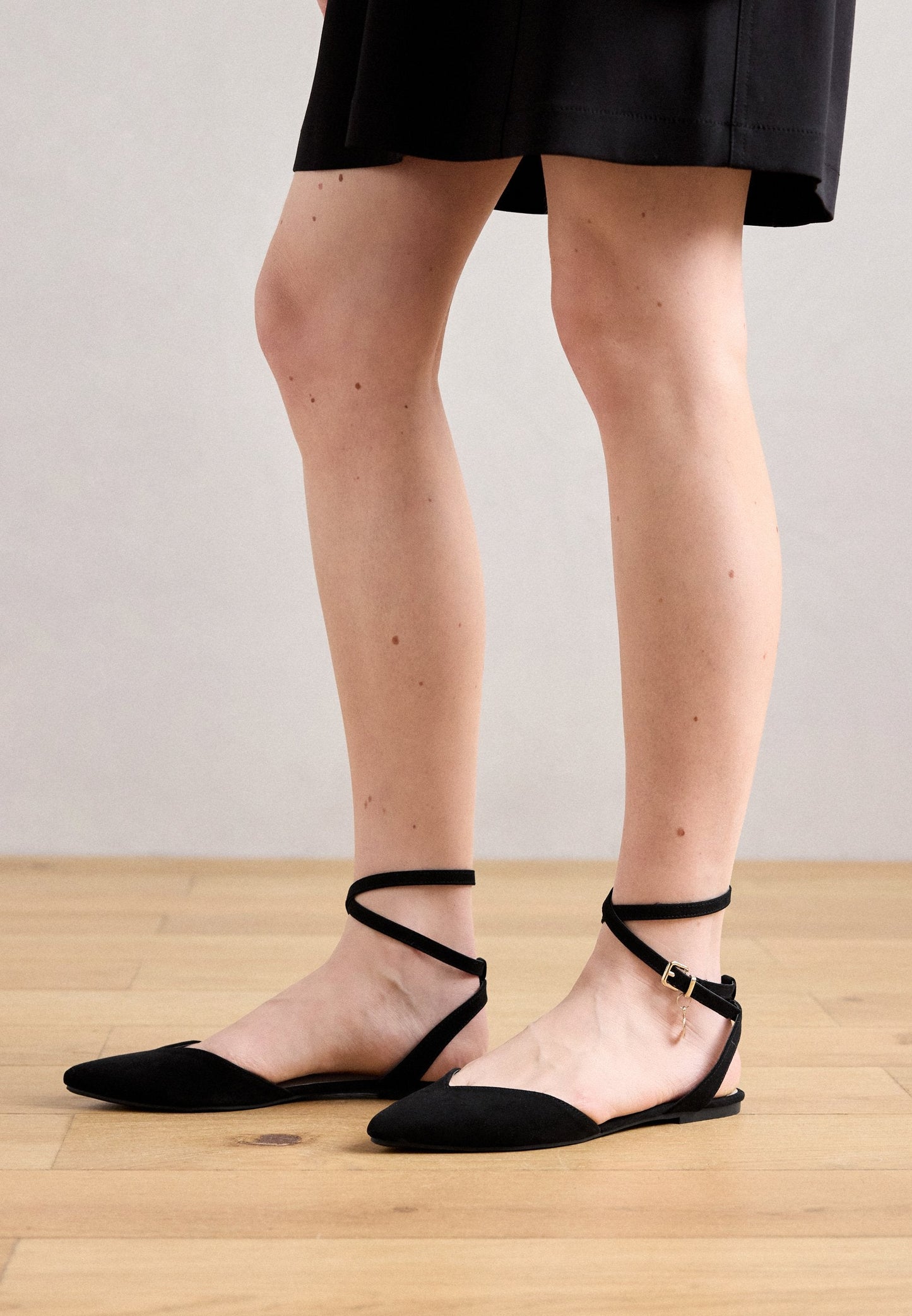Anna Field Ankle Strap Ballet Pumps - Light Pink