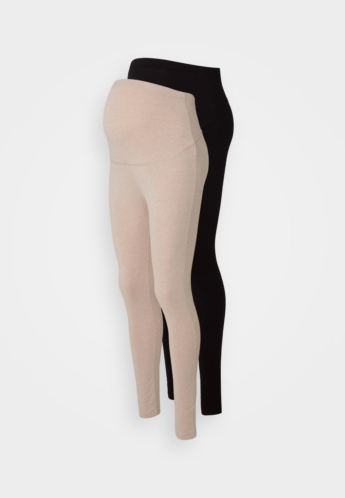 2 PACK - Leggings - Trousers - Black/mottled Dark Brown